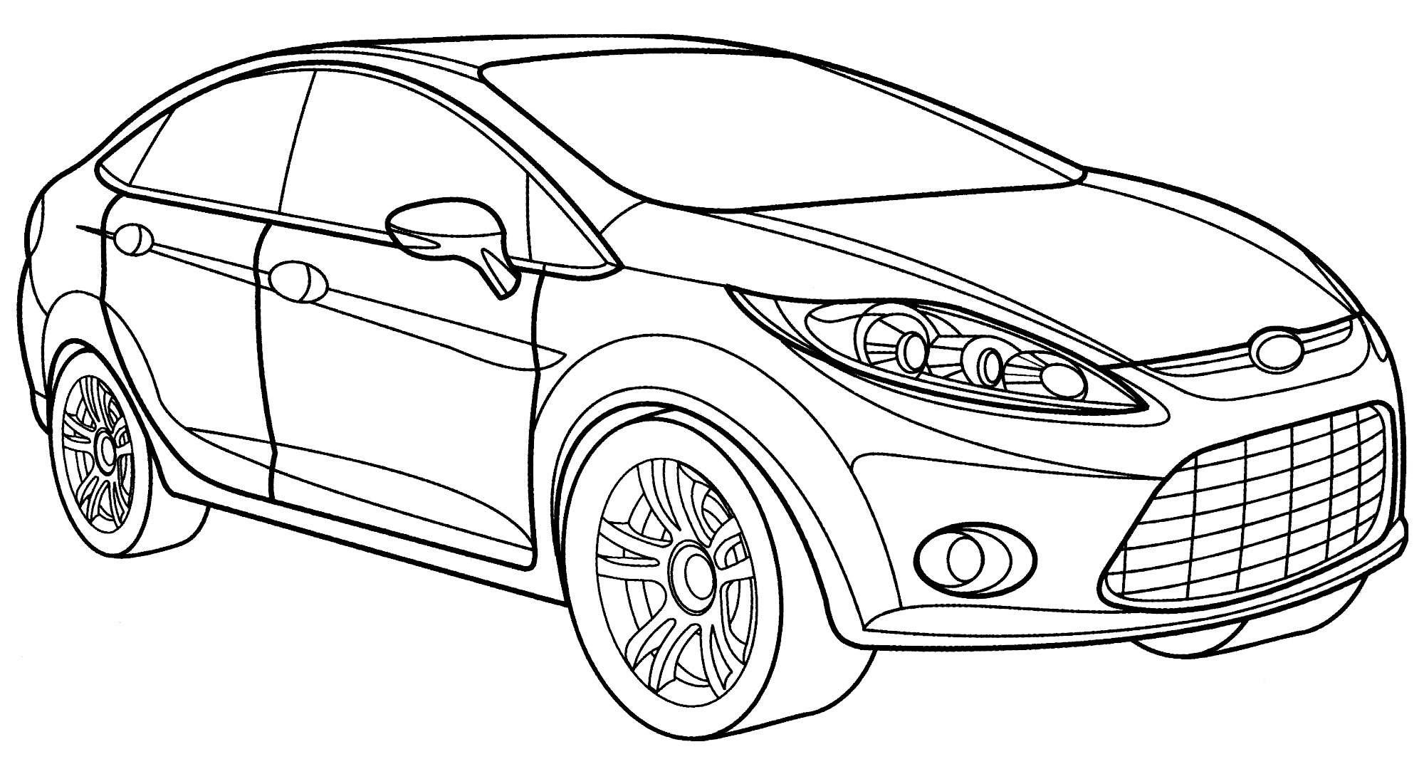 Ford Verve №2149. Раскраски для мальчиков по категориям. Машины.