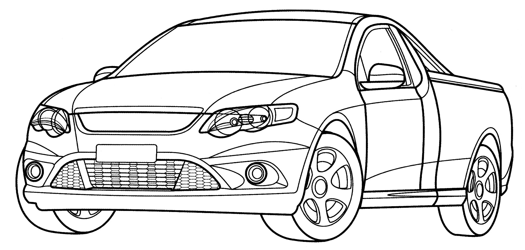Ford FG Falcon №2151. Раскраски для мальчиков по категориям. Машины.