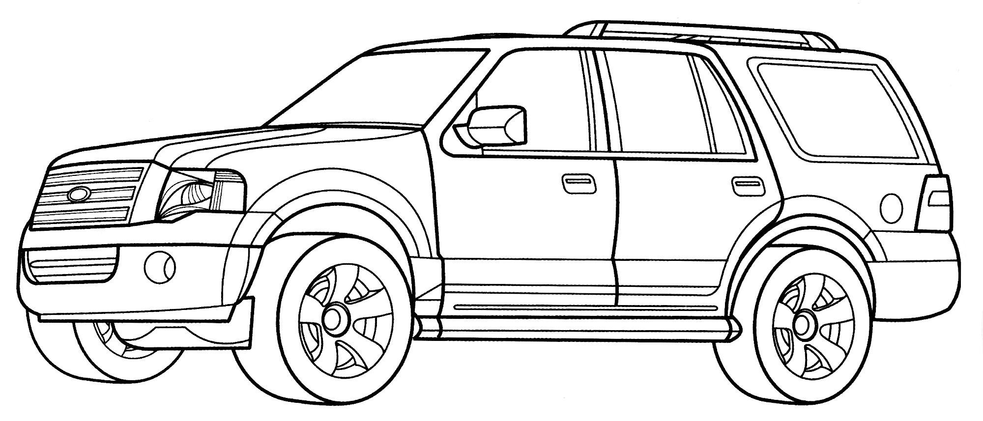 Ford Expedition №2154. Раскраски для мальчиков по категориям. Машины.