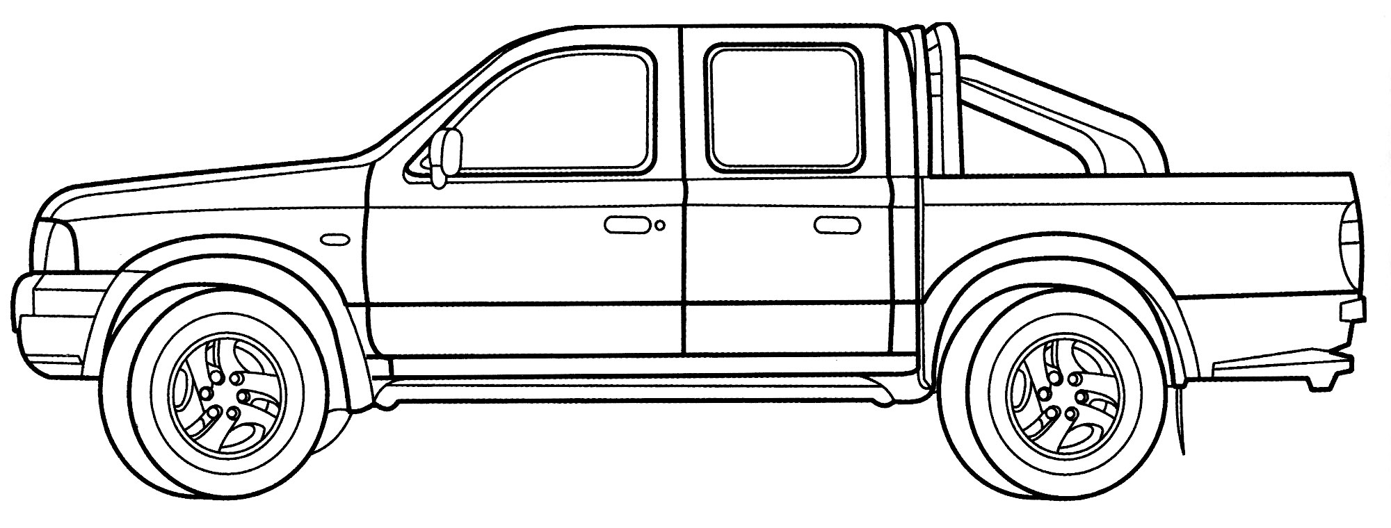 Ford Ranger №2155. Раскраски для мальчиков по категориям. Машины.