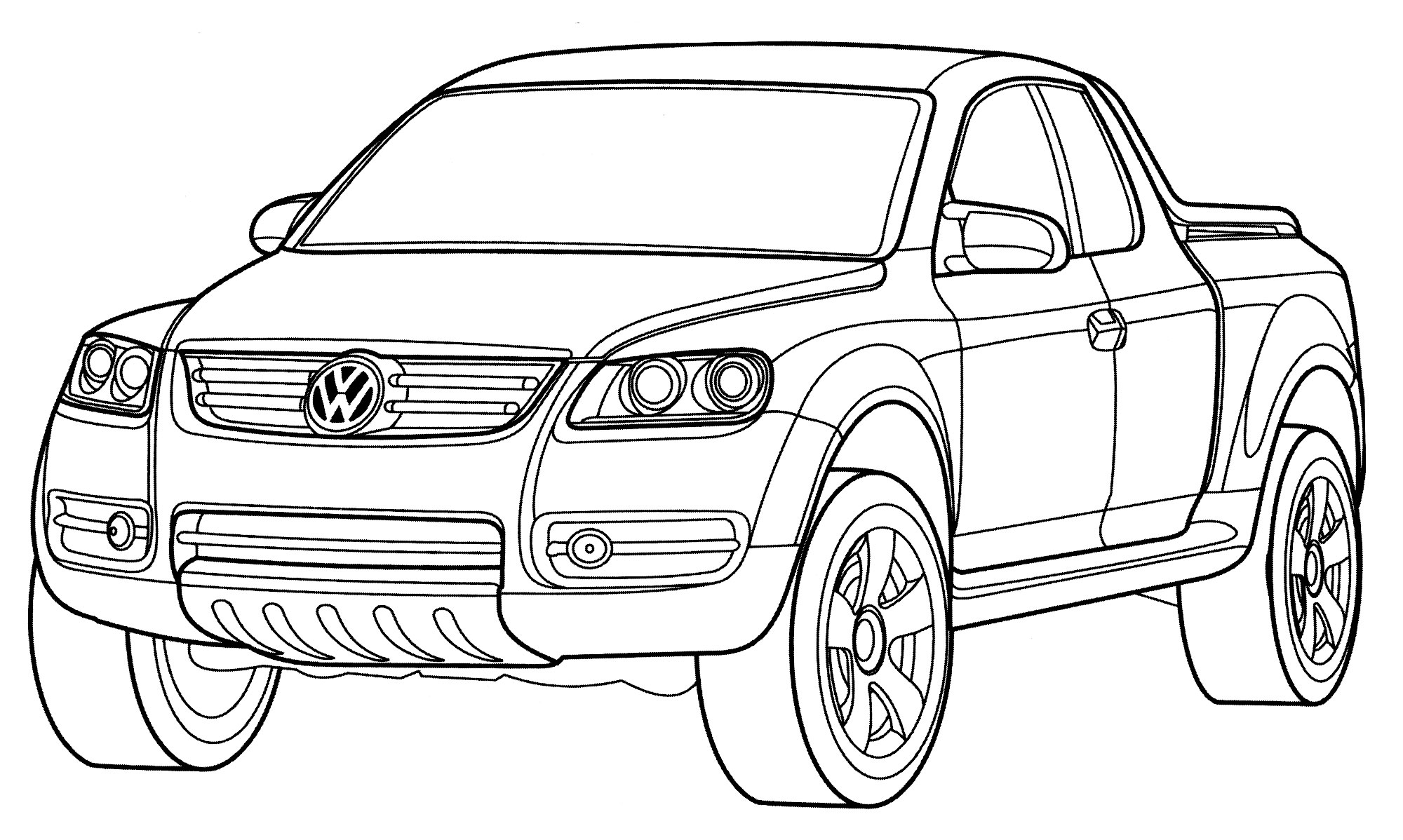 Volkswagen AAC №2191. Раскраски для мальчиков по категориям. Машины.