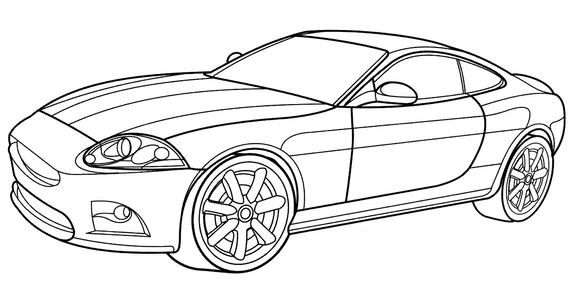 Jaguar XK RS №2113. Раскраски для мальчиков по категориям. Машины.