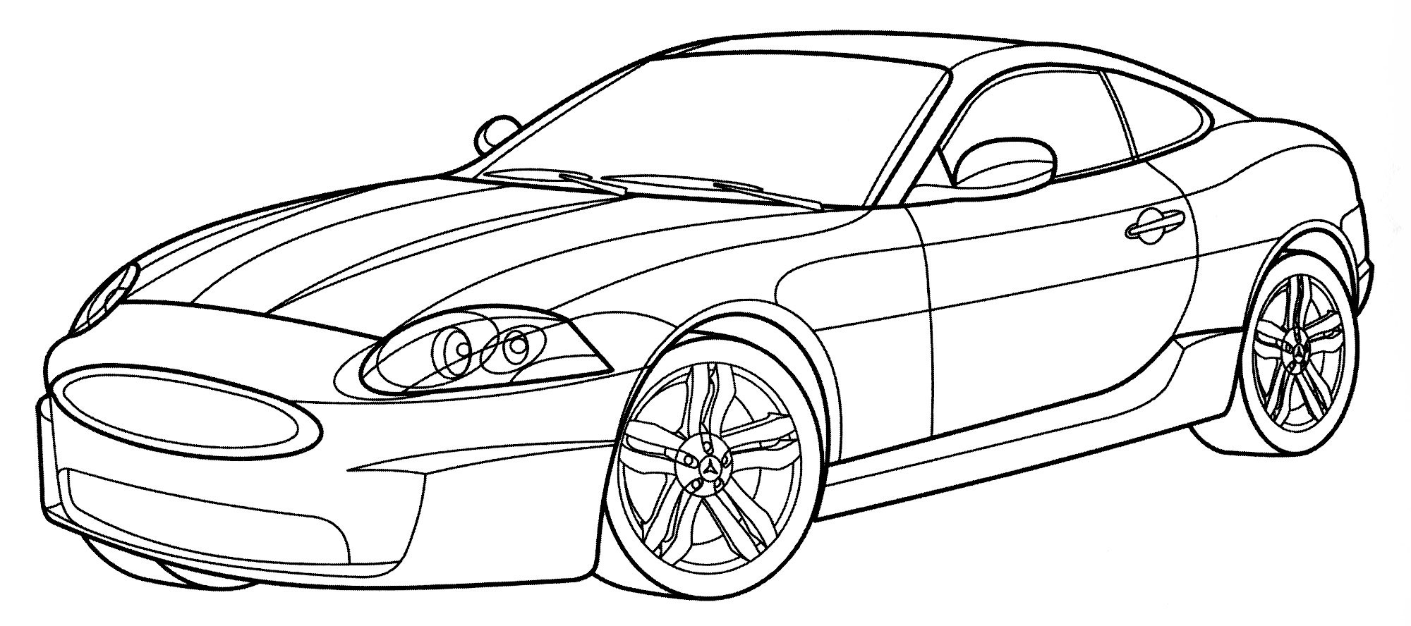 Jaguar Arden XKR №2116. Раскраски для мальчиков по категориям. Машины.