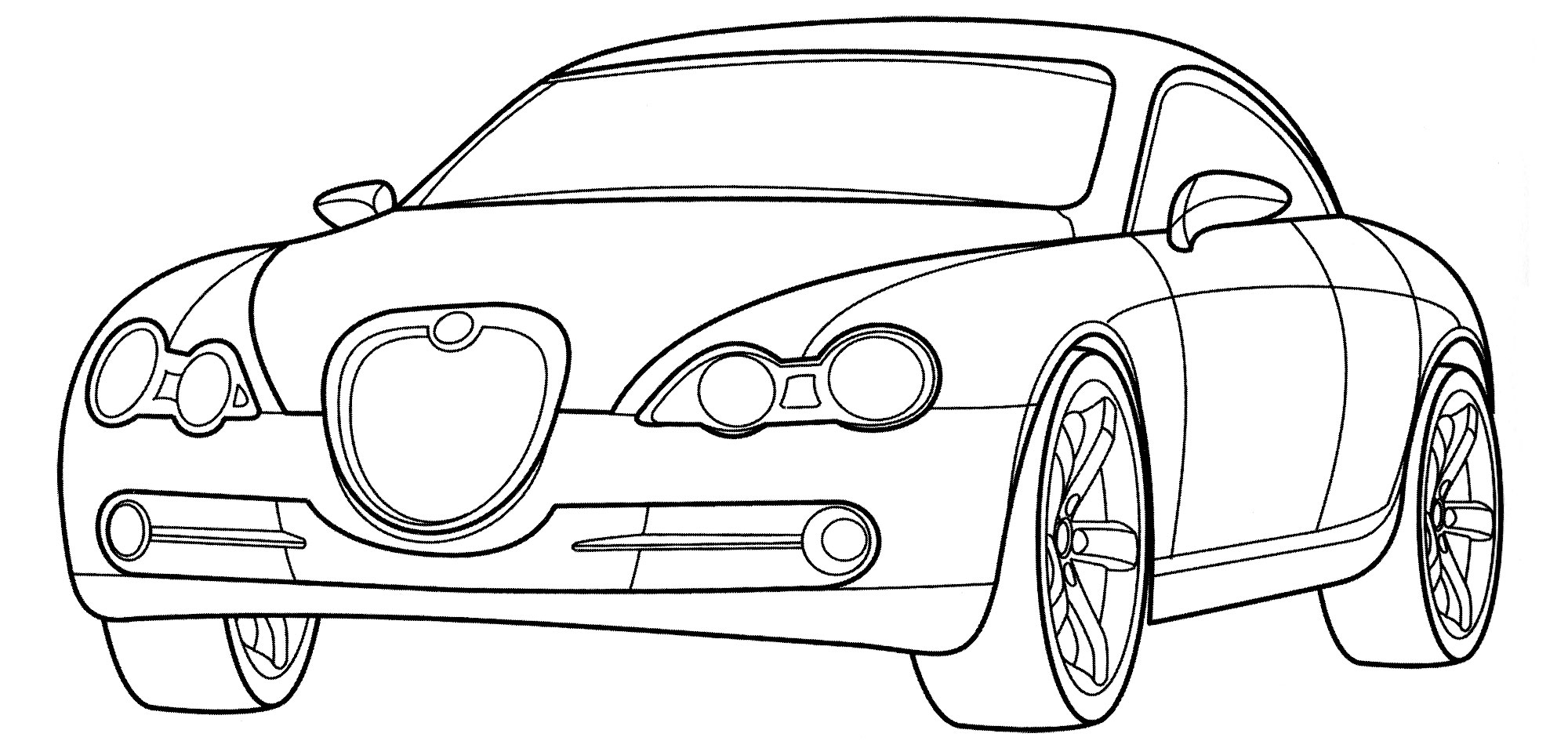 Jaguar R-D6 №2119. Раскраски для мальчиков по категориям. Машины.