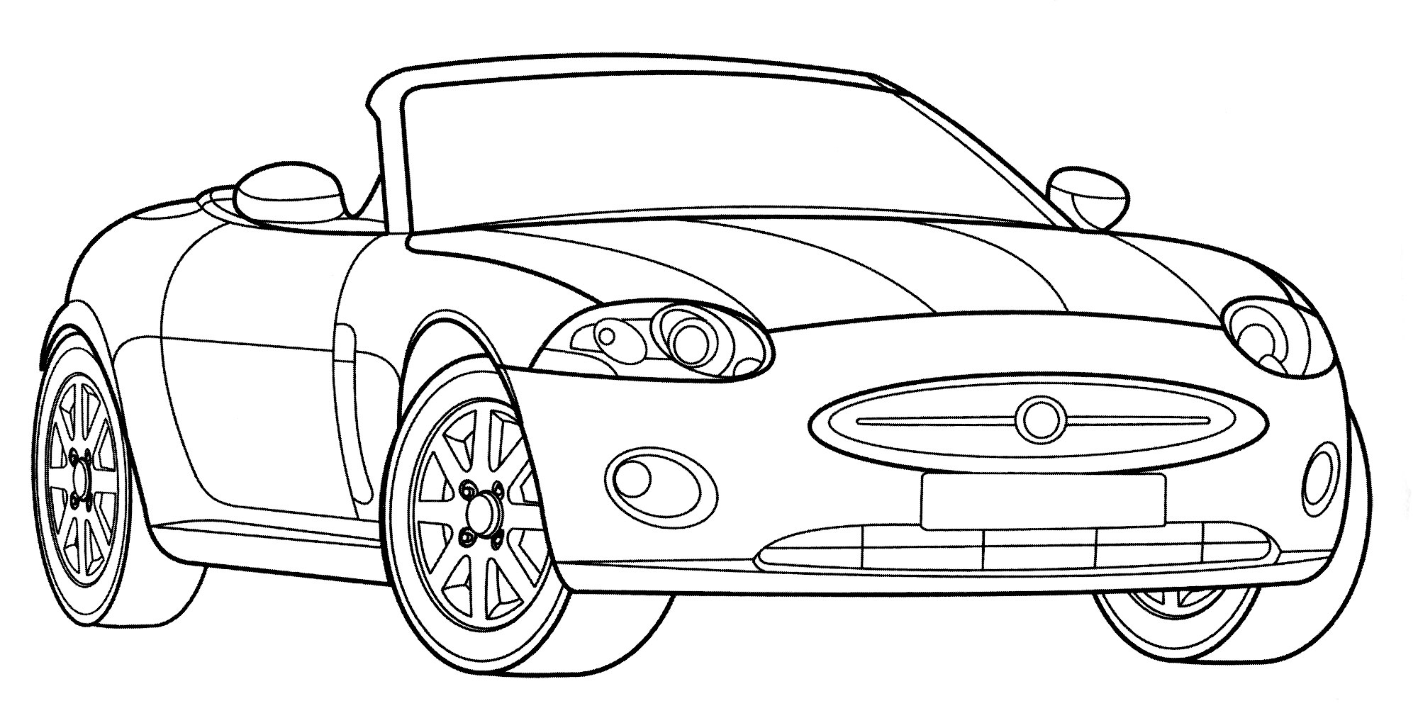 Jaguar XK №1963. Раскраски для мальчиков по категориям. Машины.