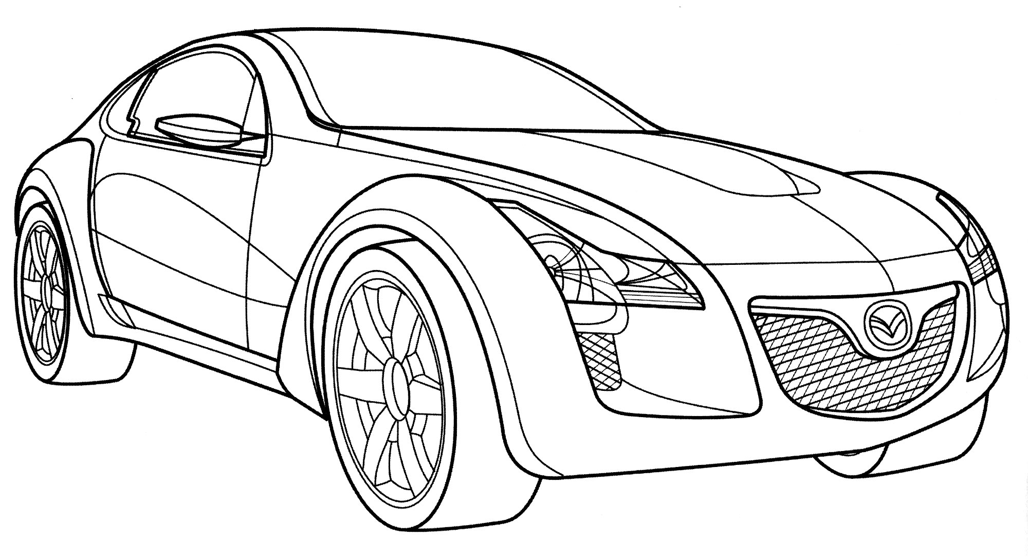 Mazda Kabura. Раскраски для мальчиков. Распечатать №2168. Раскраски для мальчиков по категориям. Машины.