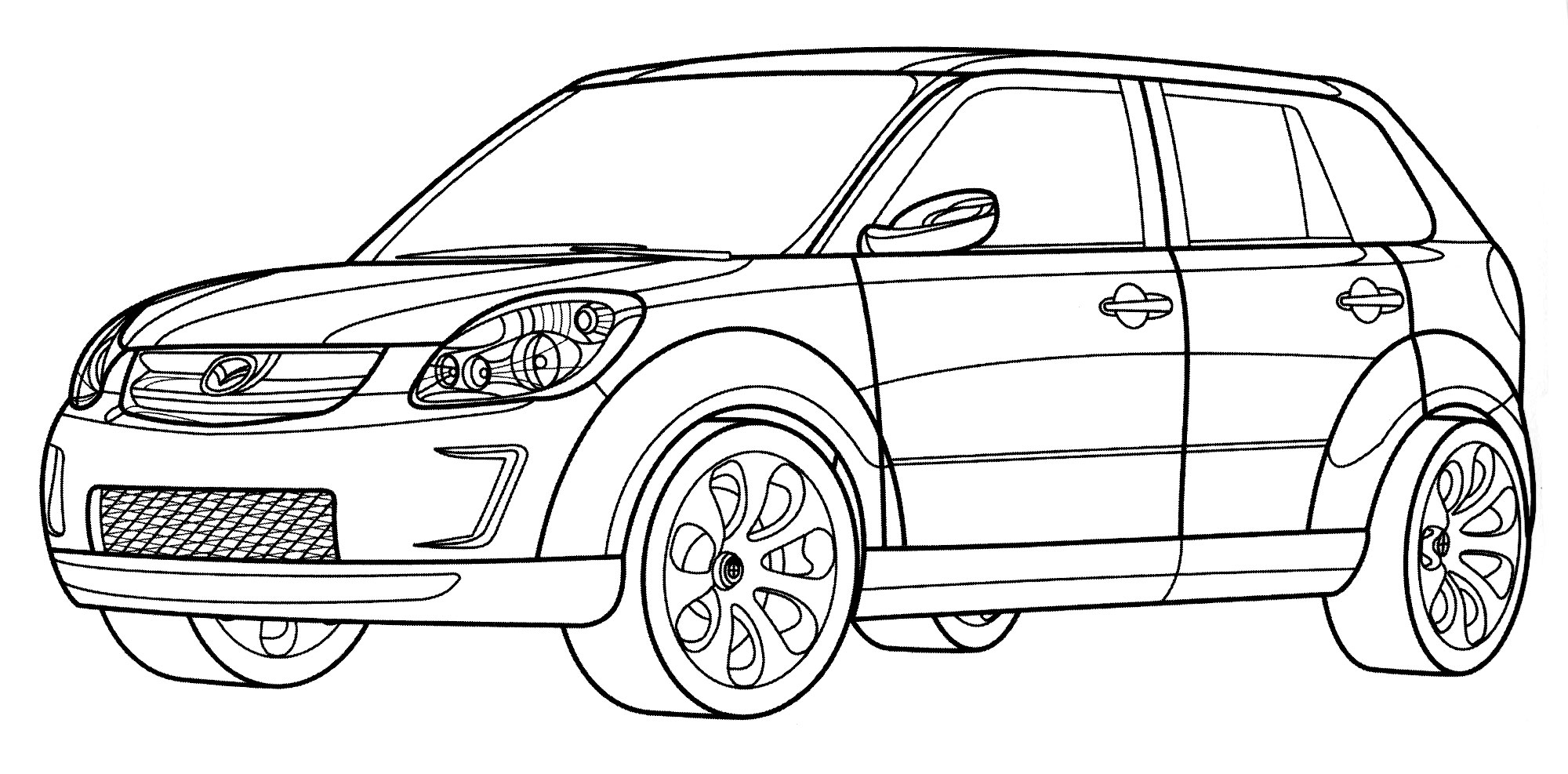 Mazda MX-Micro Sport №2171. Раскраски для мальчиков по категориям. Машины.