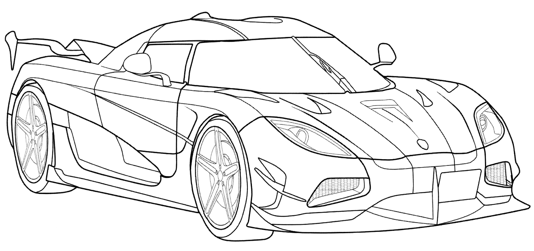 Koenigsegg Agera RSR №1905. Раскраски для мальчиков по категориям. Машины.