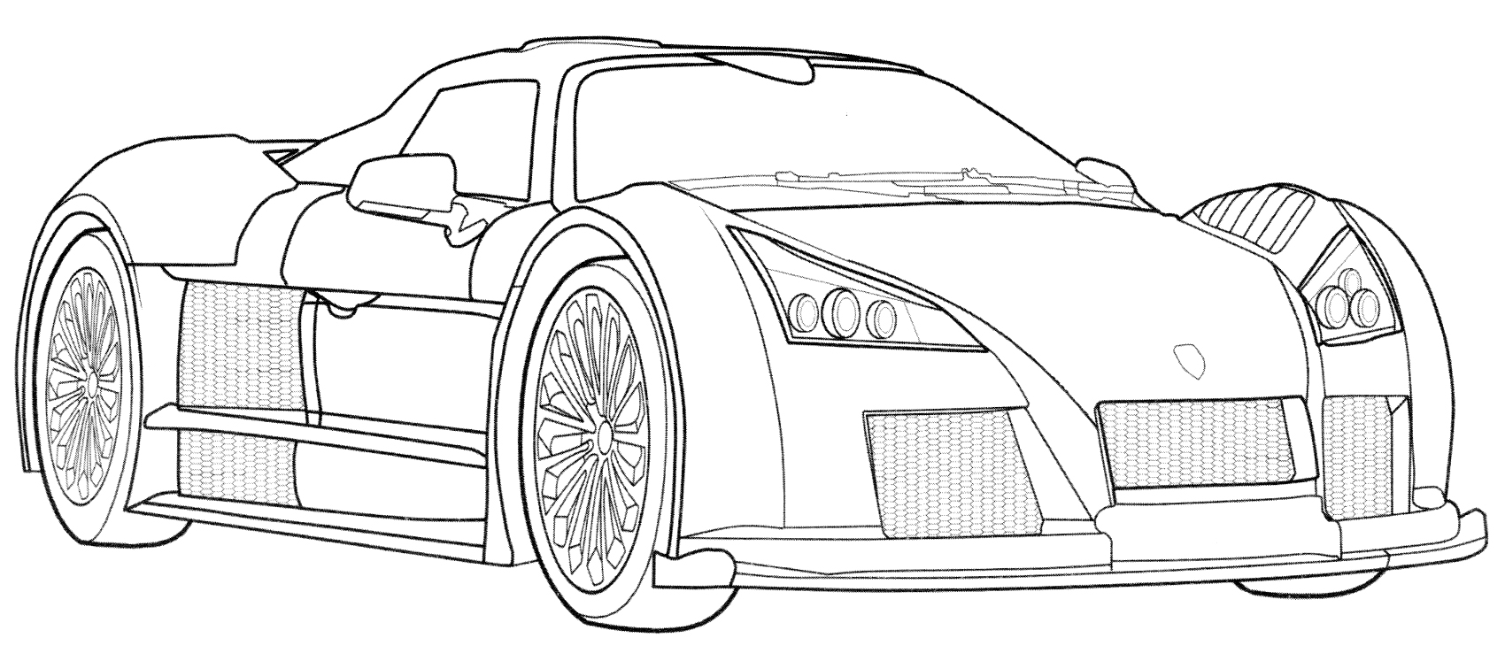 Gumpert Apollo Sport №1907. Раскраски для мальчиков по категориям. Машины.