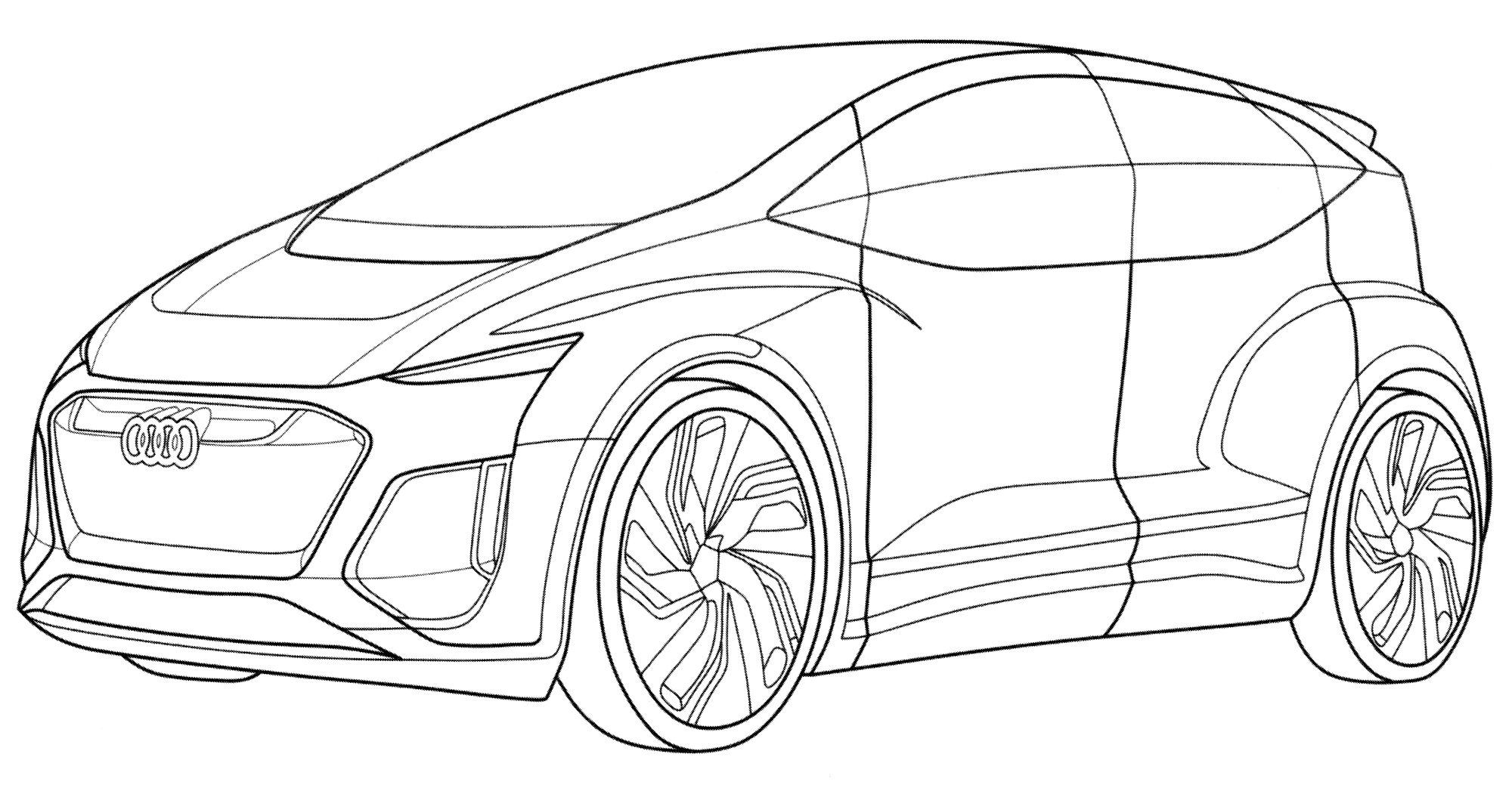 Audi AI:ME №2095. Раскраски для мальчиков по категориям. Машины.