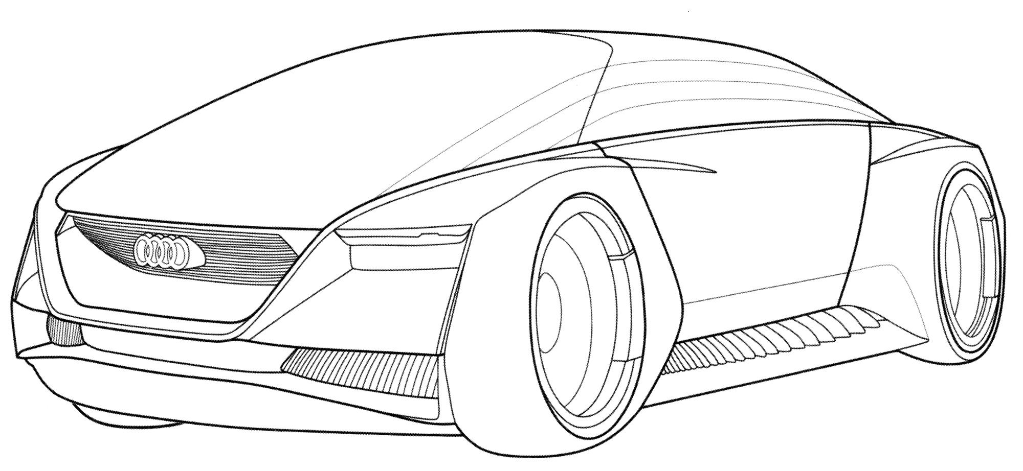Audi R8 film model №2102. Раскраски для мальчиков по категориям. Машины.
