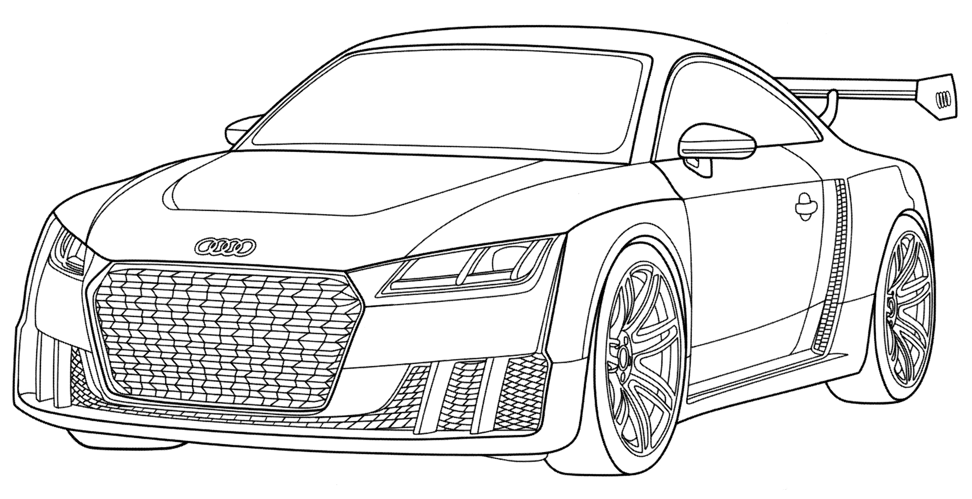 Audi TT clubsport turbo №1910. Раскраски для мальчиков по категориям. Машины.