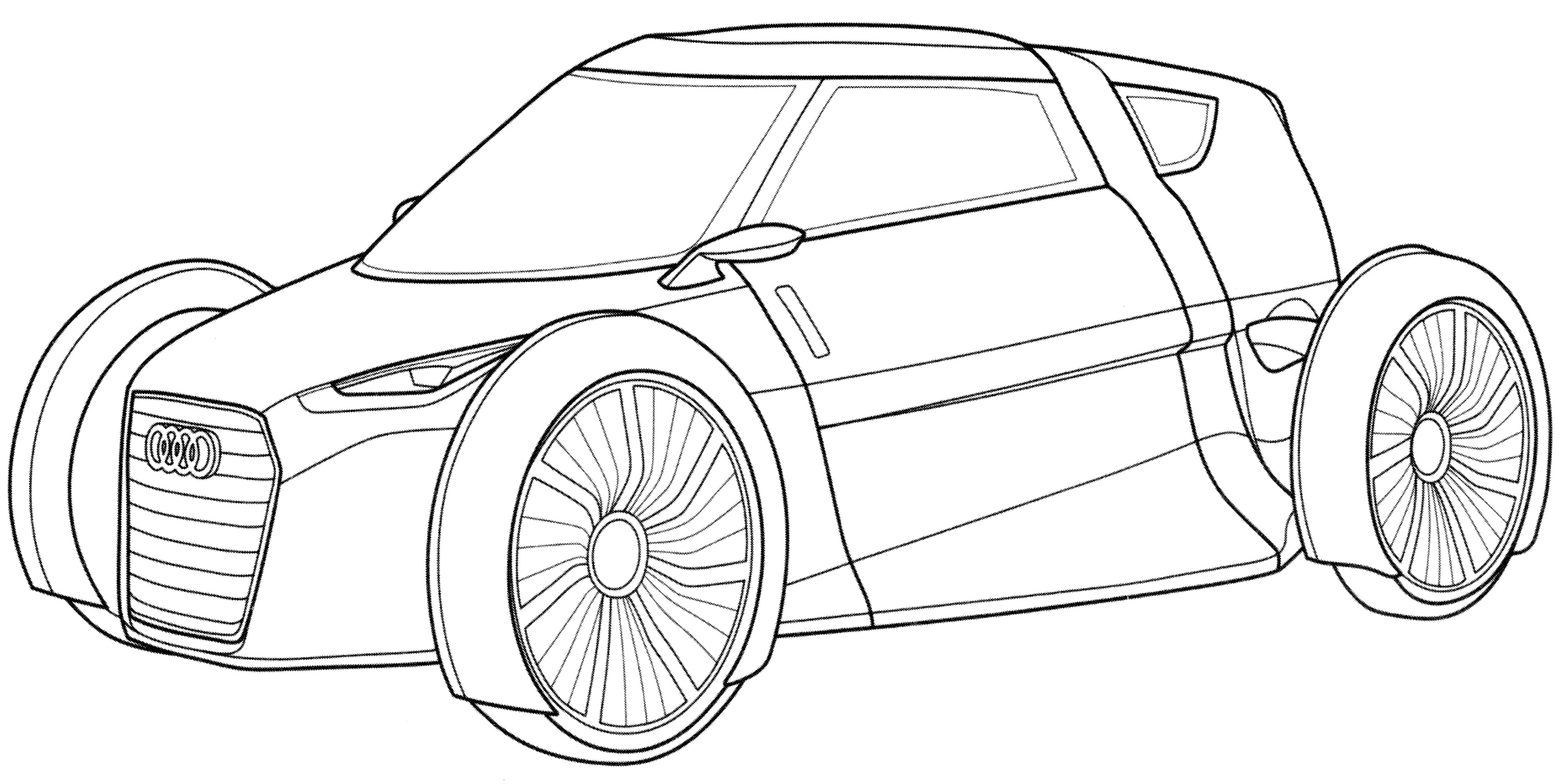 Audi Urban Concept №2106. Раскраски для мальчиков по категориям. Машины.
