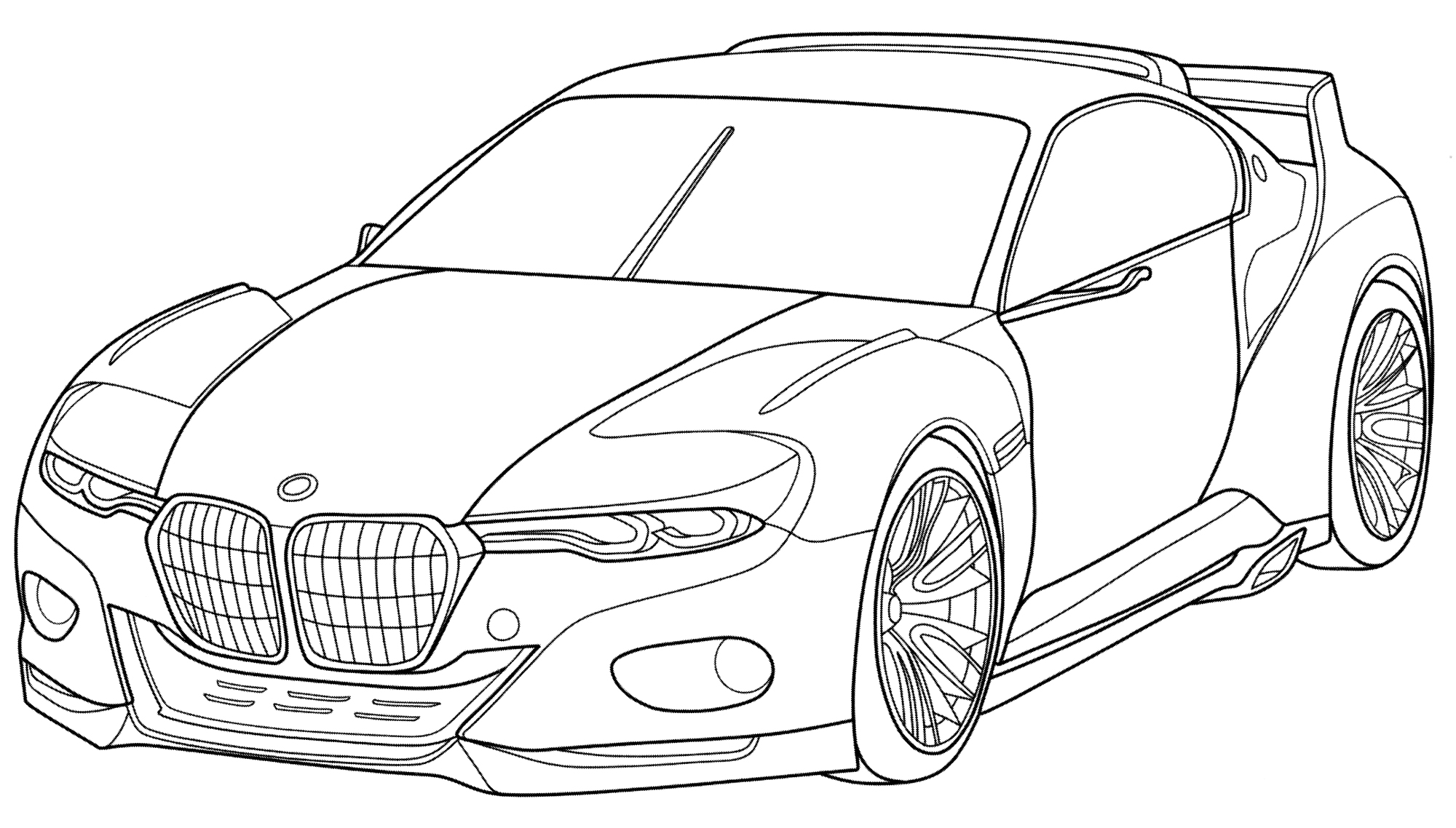 BMW 3.0 CSL Hommage №1992. Раскраски для мальчиков по категориям. Машины.
