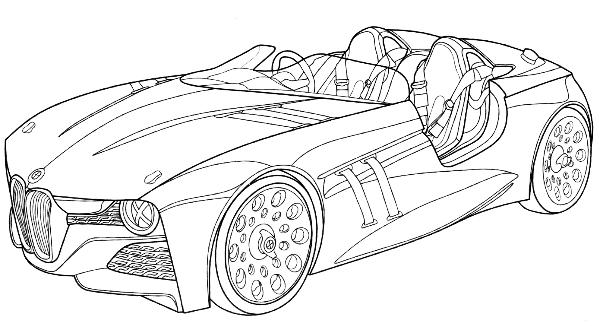 BMW 328 Hommage №1965. Раскраски для мальчиков по категориям. Машины.