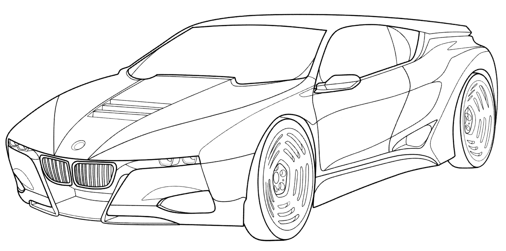BMW M1 Hommage №1998. Раскраски для мальчиков по категориям. Машины.