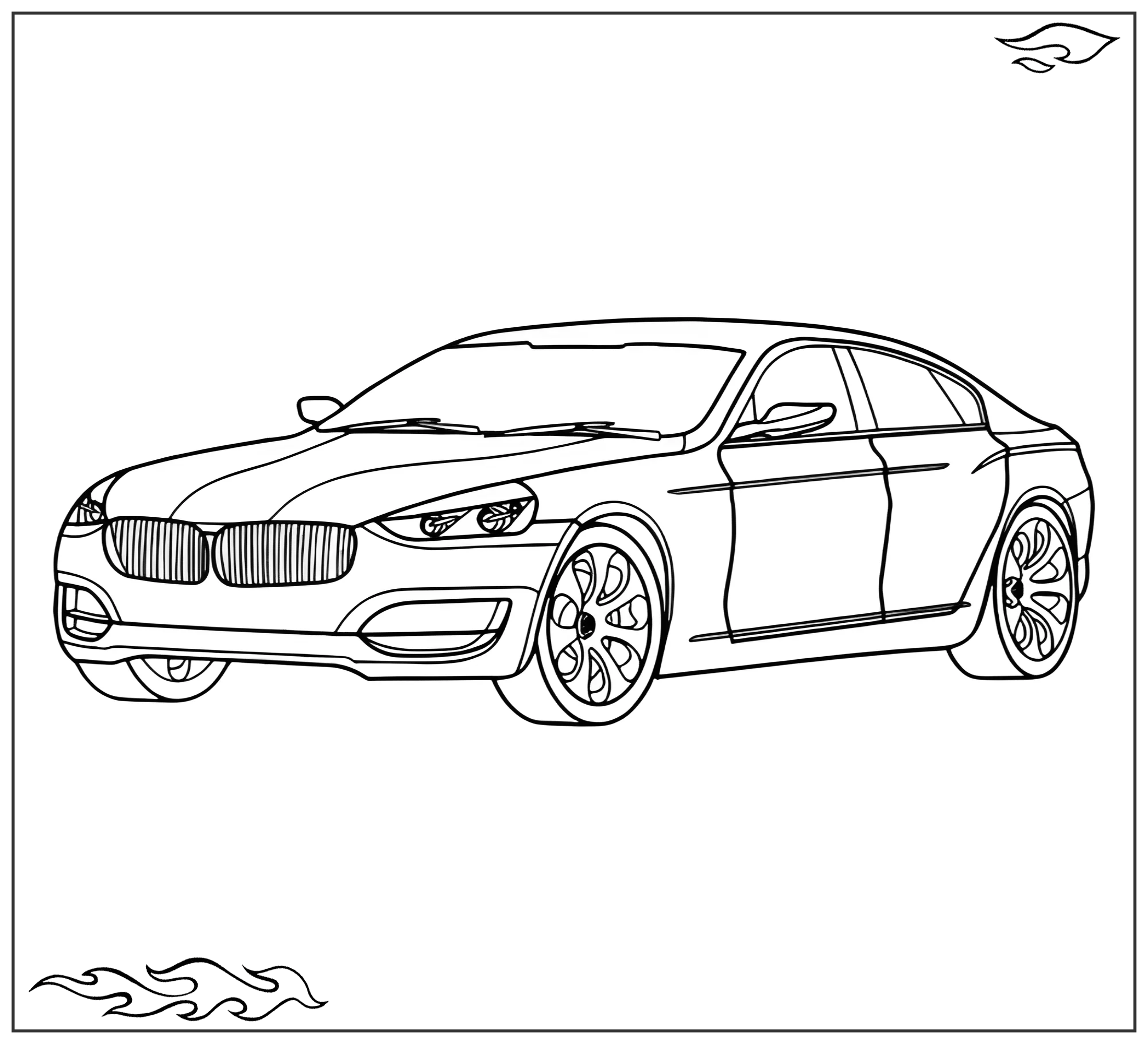 Раскраска «БМВ M5 CS №2405. Раскраски для мальчиков по категориям. Машины.