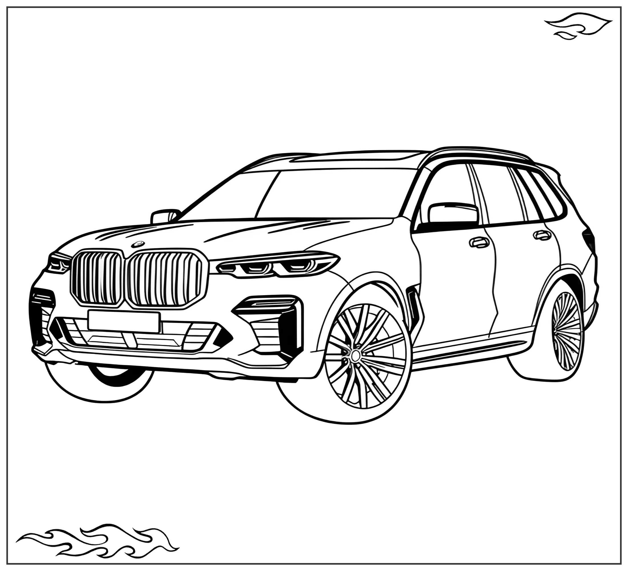 Раскраска «БМВ X7 M60i №2246. Раскраски для мальчиков по категориям. Машины.