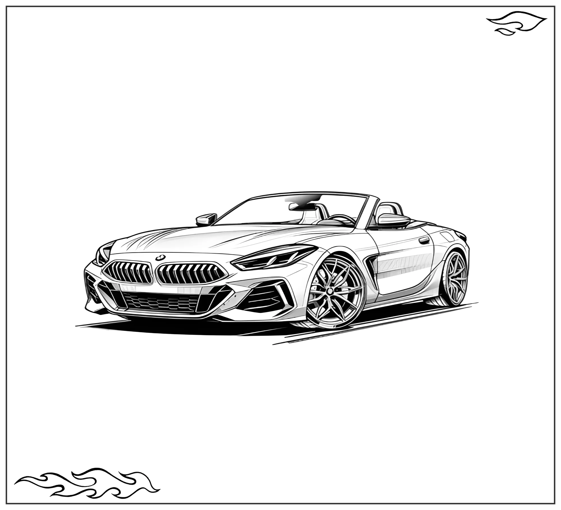 Раскраска «БМВ Z4 M40i Родстер №2316. Раскраски для мальчиков по категориям. Машины.