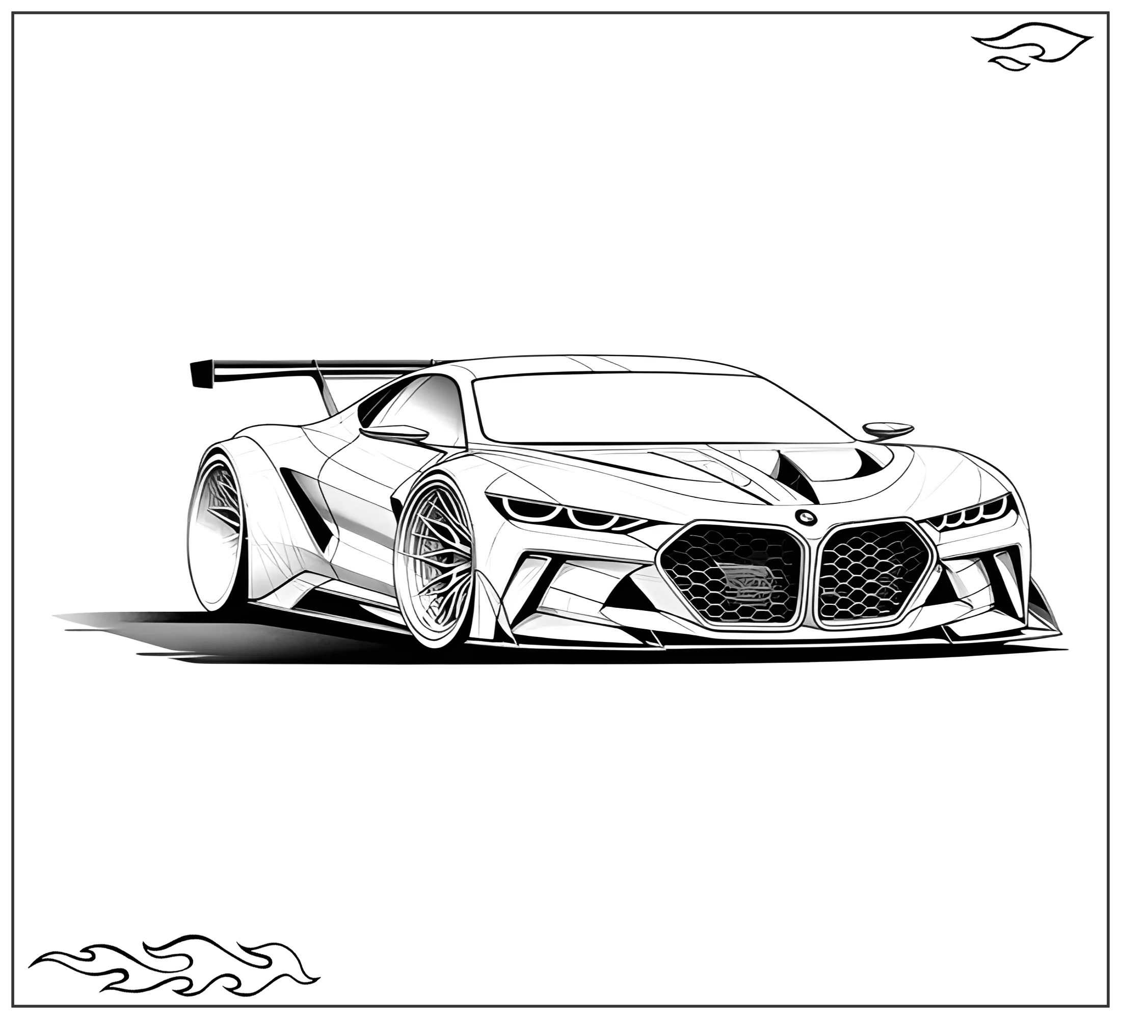 Раскраска «BMW M1 Hommage №2231. Раскраски для мальчиков по категориям. Машины.