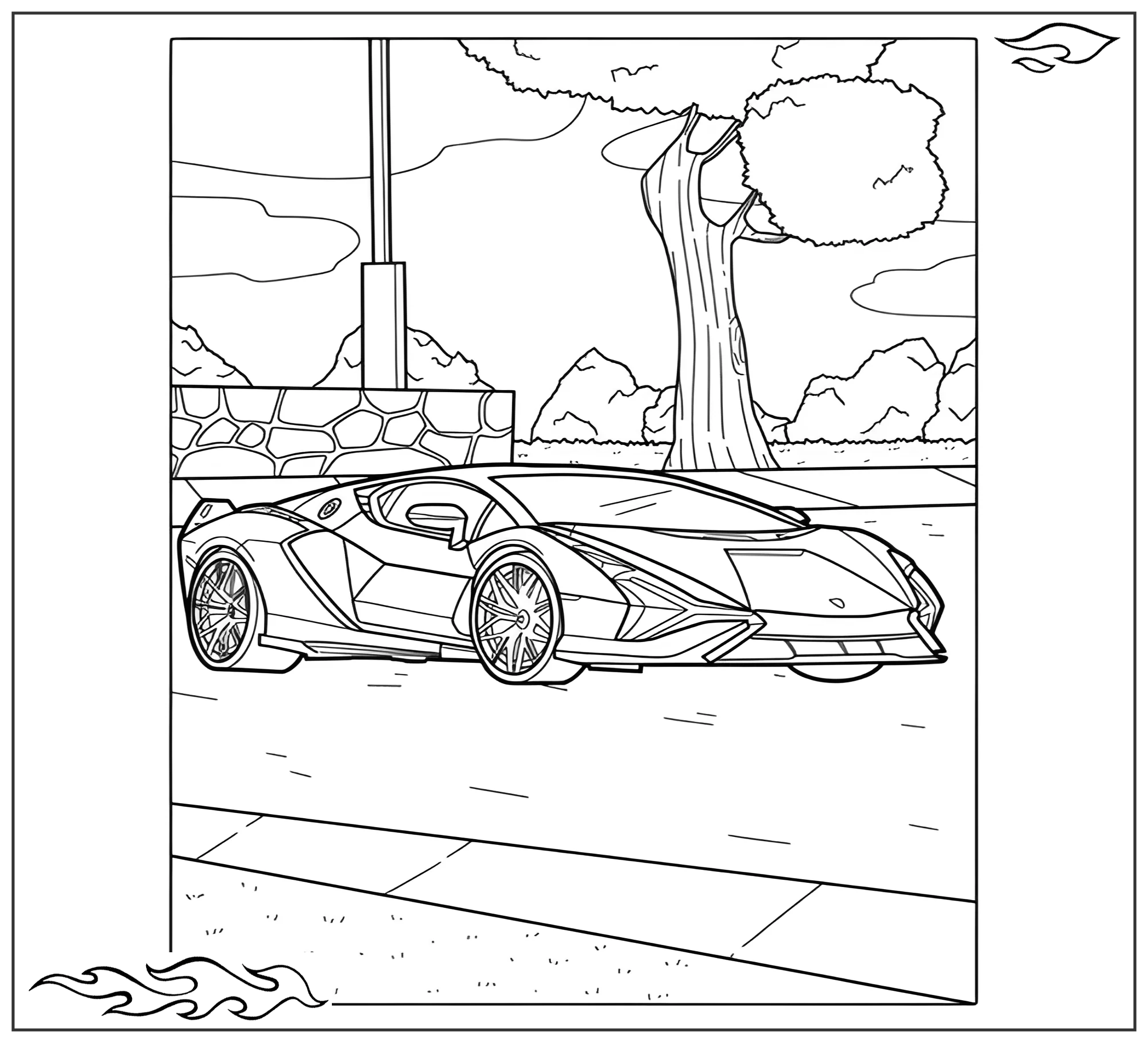 Раскраска «Детализированный Ламборгини Aventador №2500. Раскраски для мальчиков по категориям. Машины.