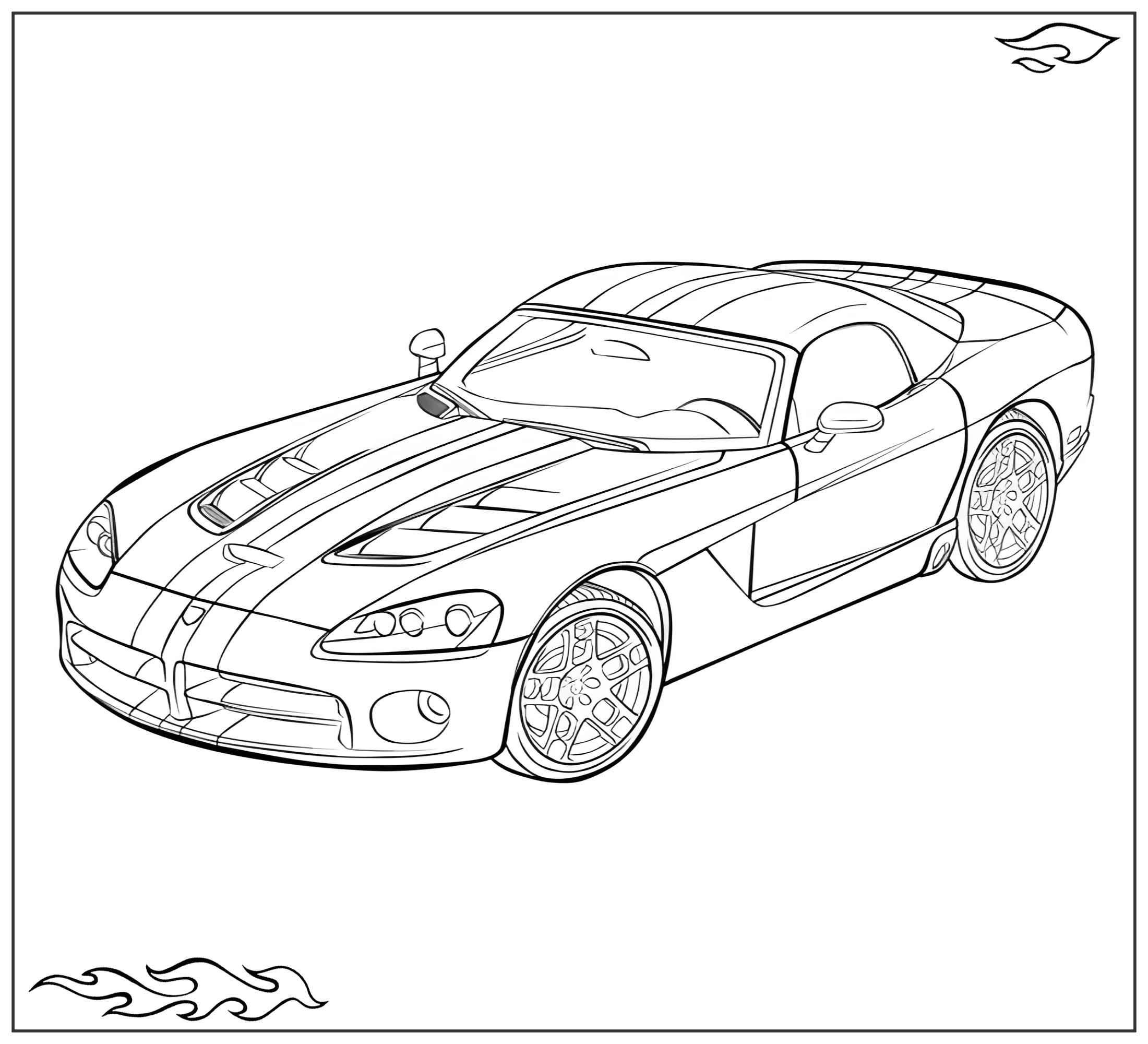 Раскраска Dodge №2478. Раскраски для мальчиков по категориям. Машины.
