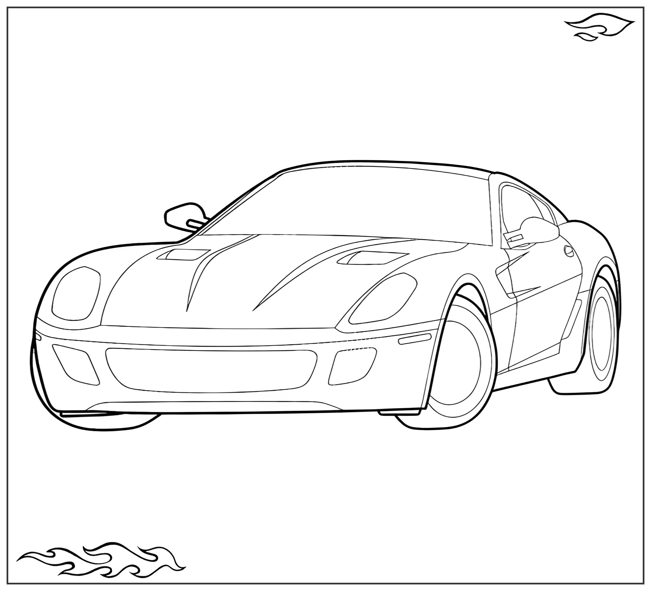 Раскраска «Феррари 599 GTB Fiorano №2737. Раскраски для мальчиков по категориям. Машины.