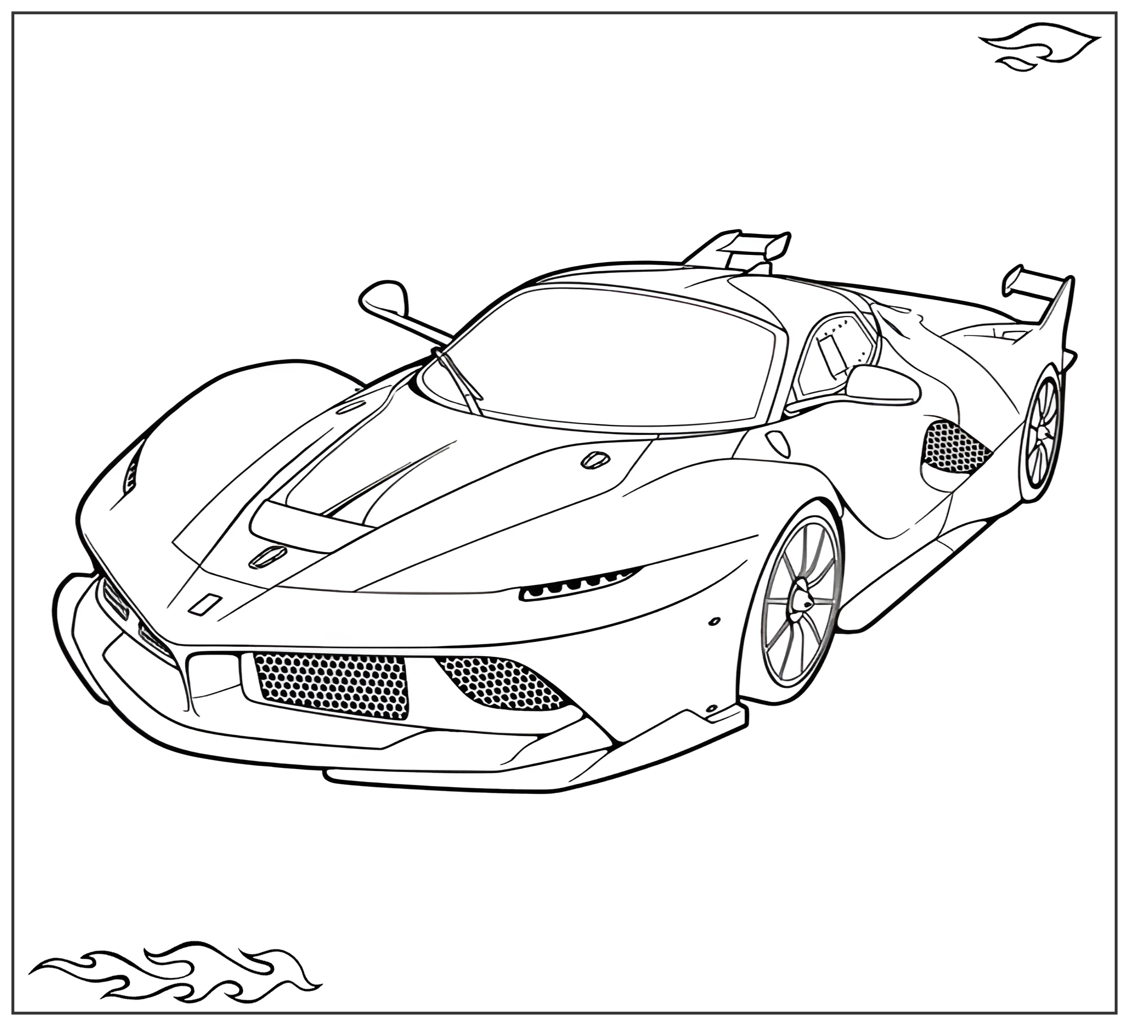 Раскраска «Феррари FXX K №2388. Раскраски для мальчиков по категориям. Машины.