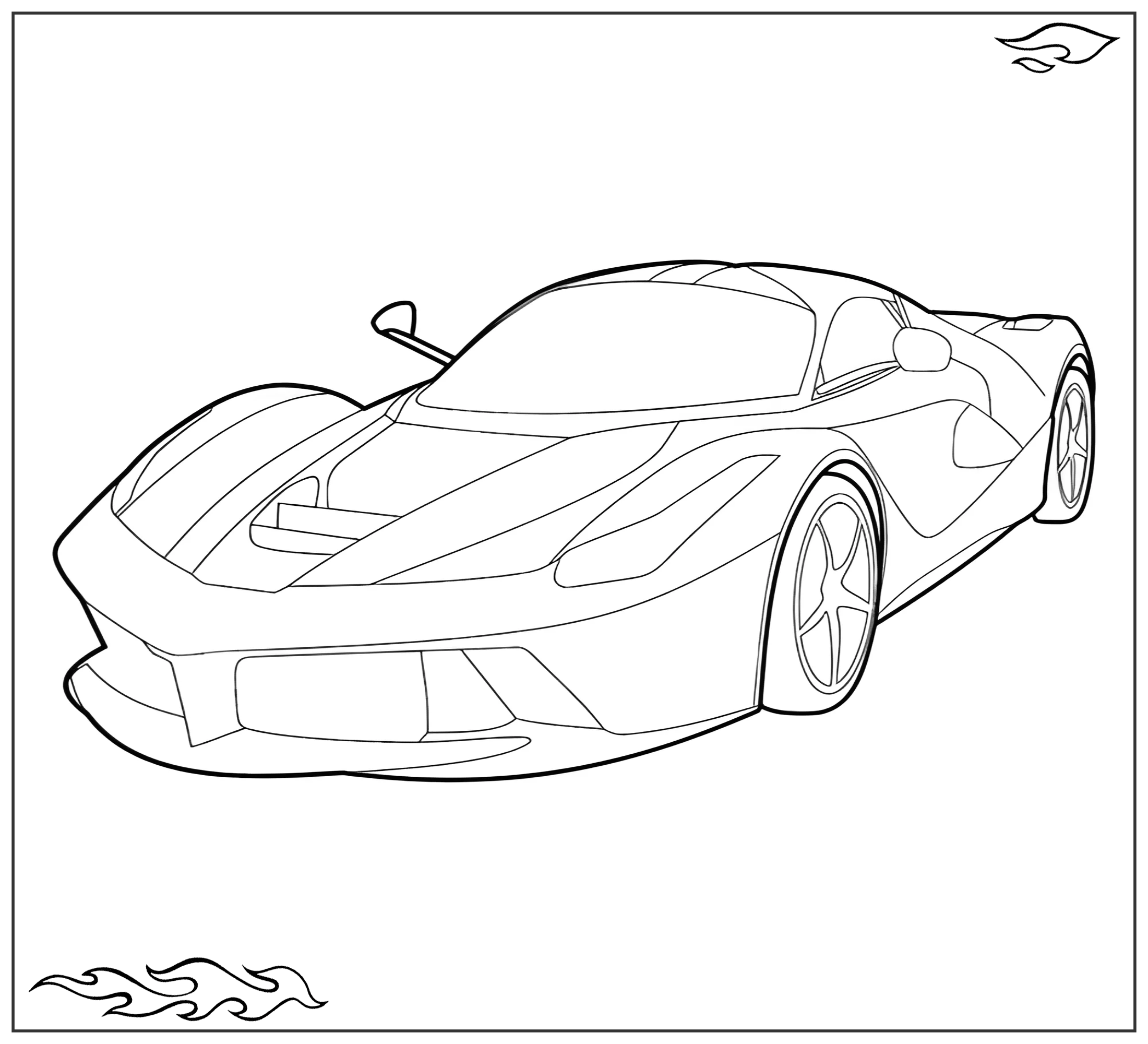 Раскраска «Феррари LaFerrari F150 №2738. Раскраски для мальчиков по категориям. Машины.