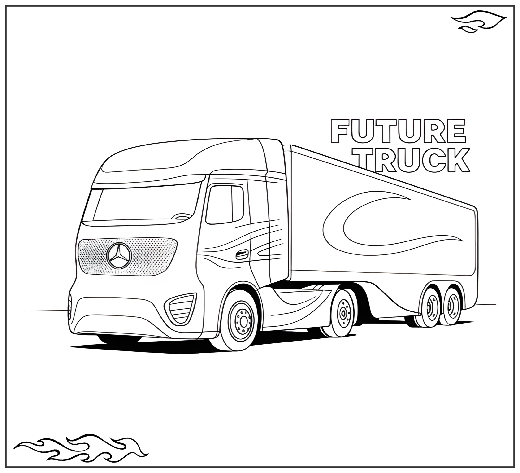 Раскраска «Фура Мерседес Future Truck №2310. Раскраски для мальчиков по категориям. Машины.