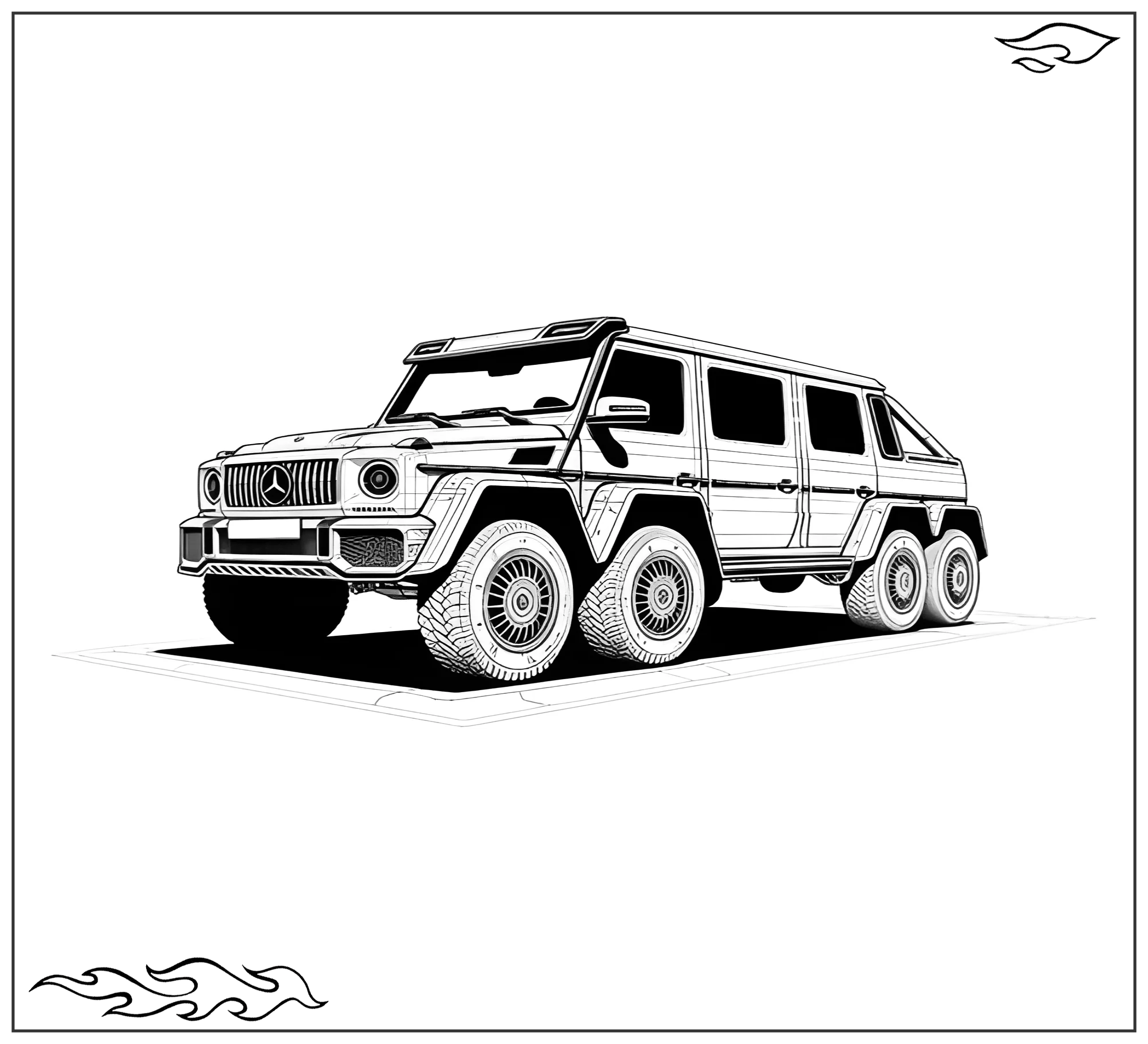 Раскраска «Футуристичный Гелик 8x8 №2295. Раскраски для мальчиков по категориям. Машины.