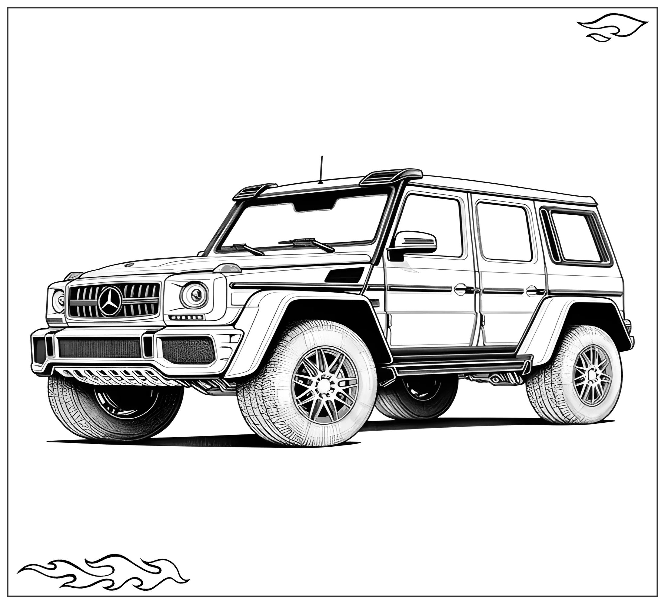 Раскраска «Гелендваген G63 AMG №2318. Раскраски для мальчиков по категориям. Машины.