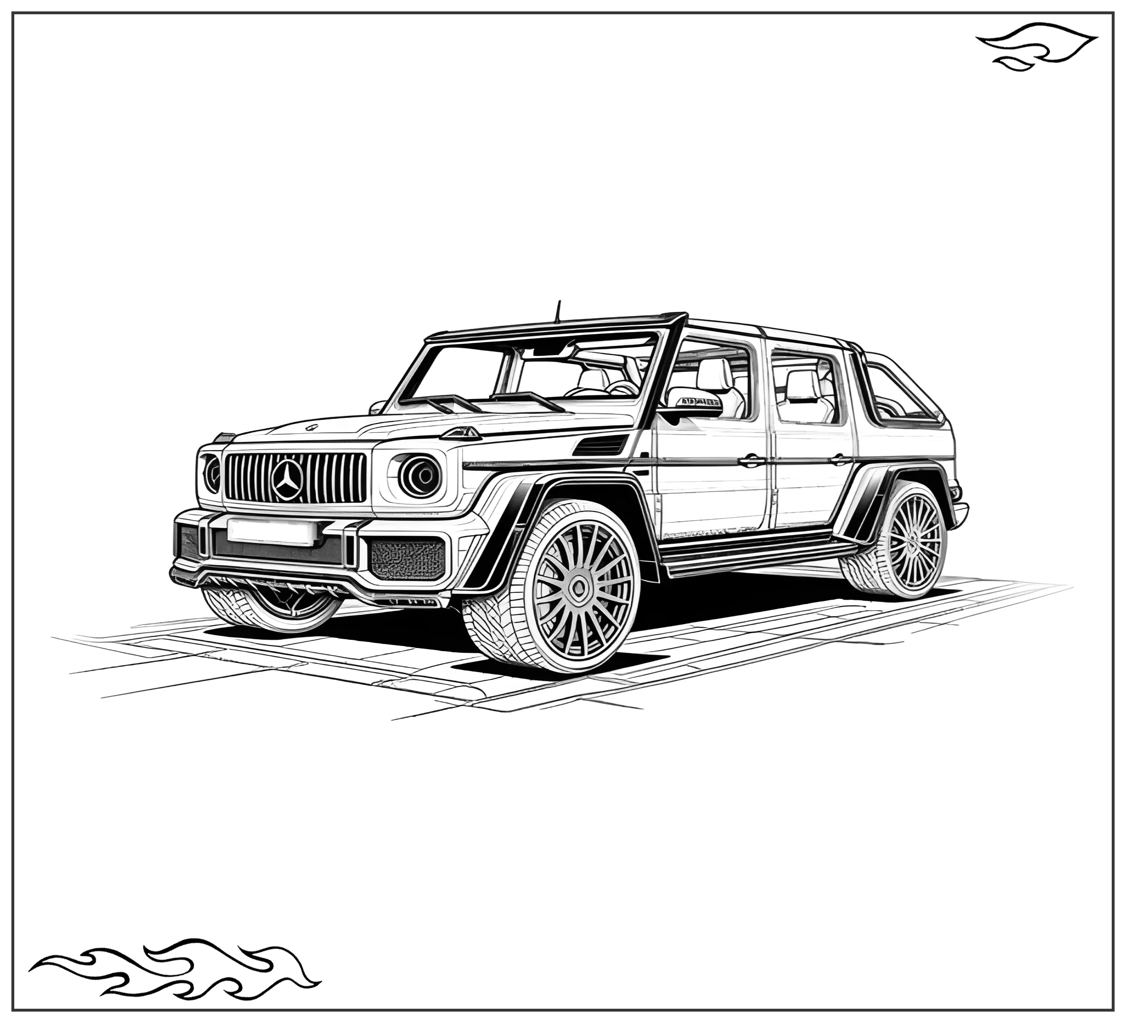 Раскраска «Гелендваген Майбах G650 Landaulet №2616. Раскраски для мальчиков по категориям. Машины.