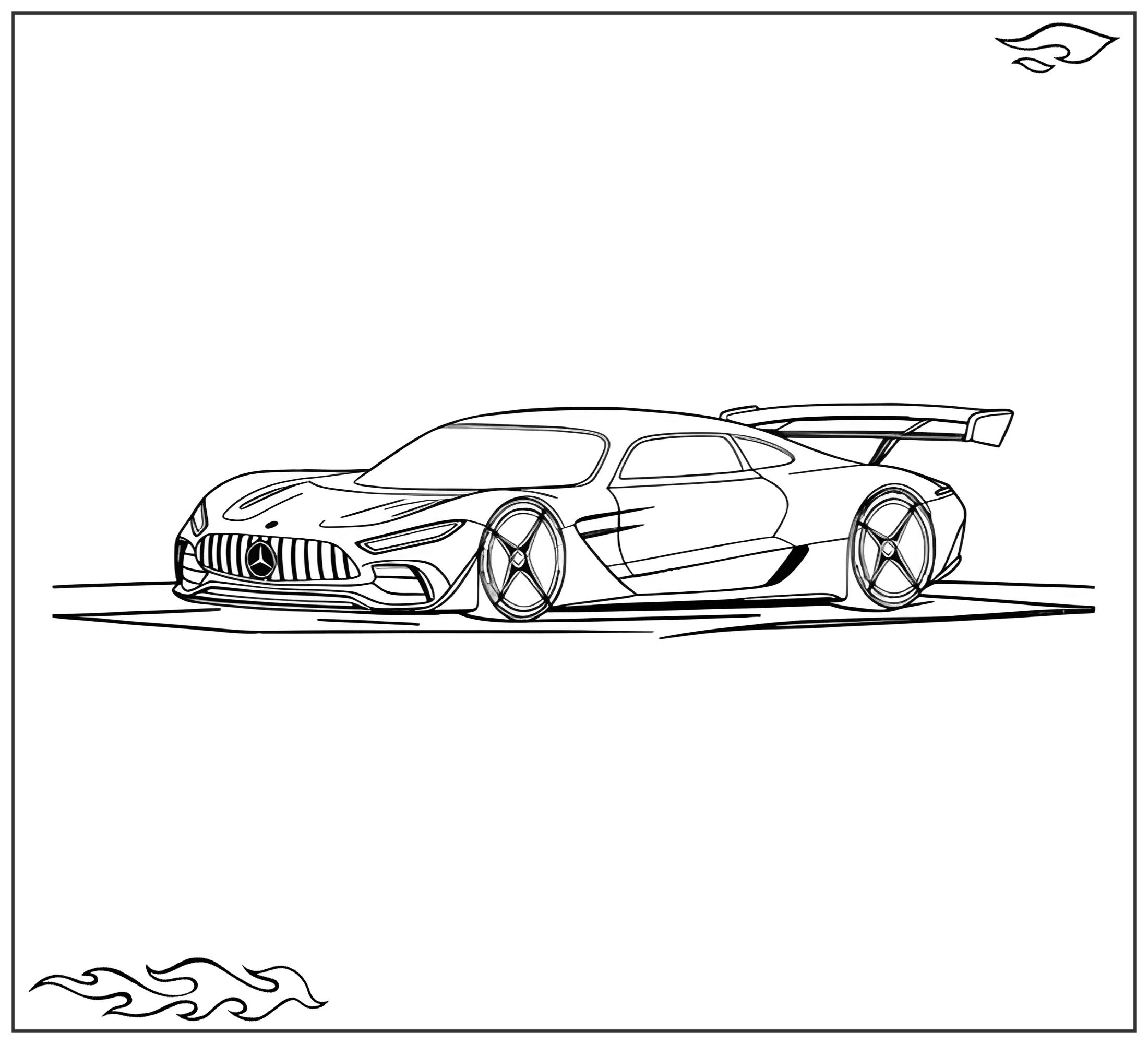 Раскраска «Гиперкар Мерседес AMG ONE №2767. Раскраски для мальчиков по категориям. Машины.