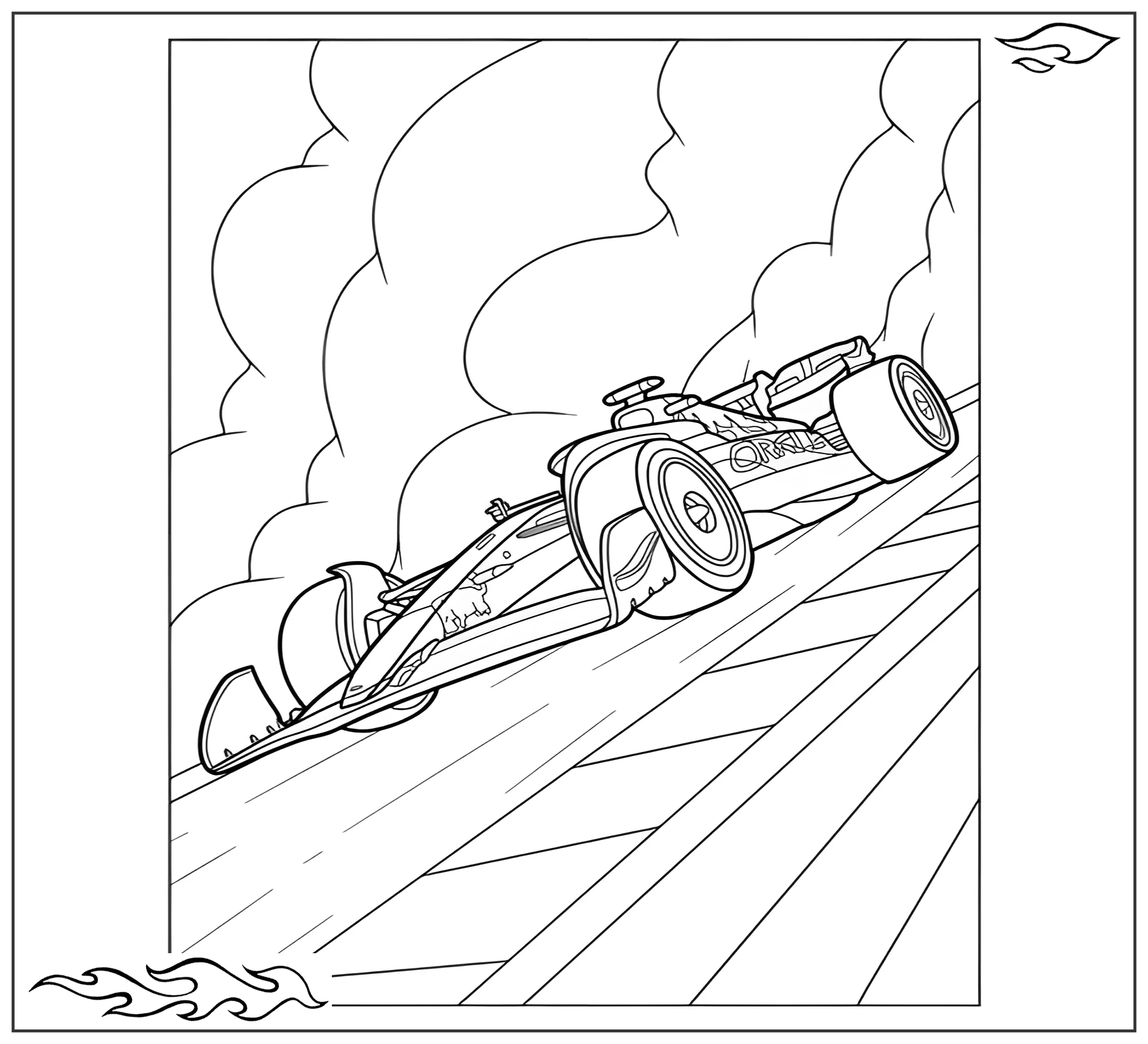 Раскраска «Гоночный болид Red Bull Racing RB18 №2760. Раскраски для мальчиков по категориям. Машины.