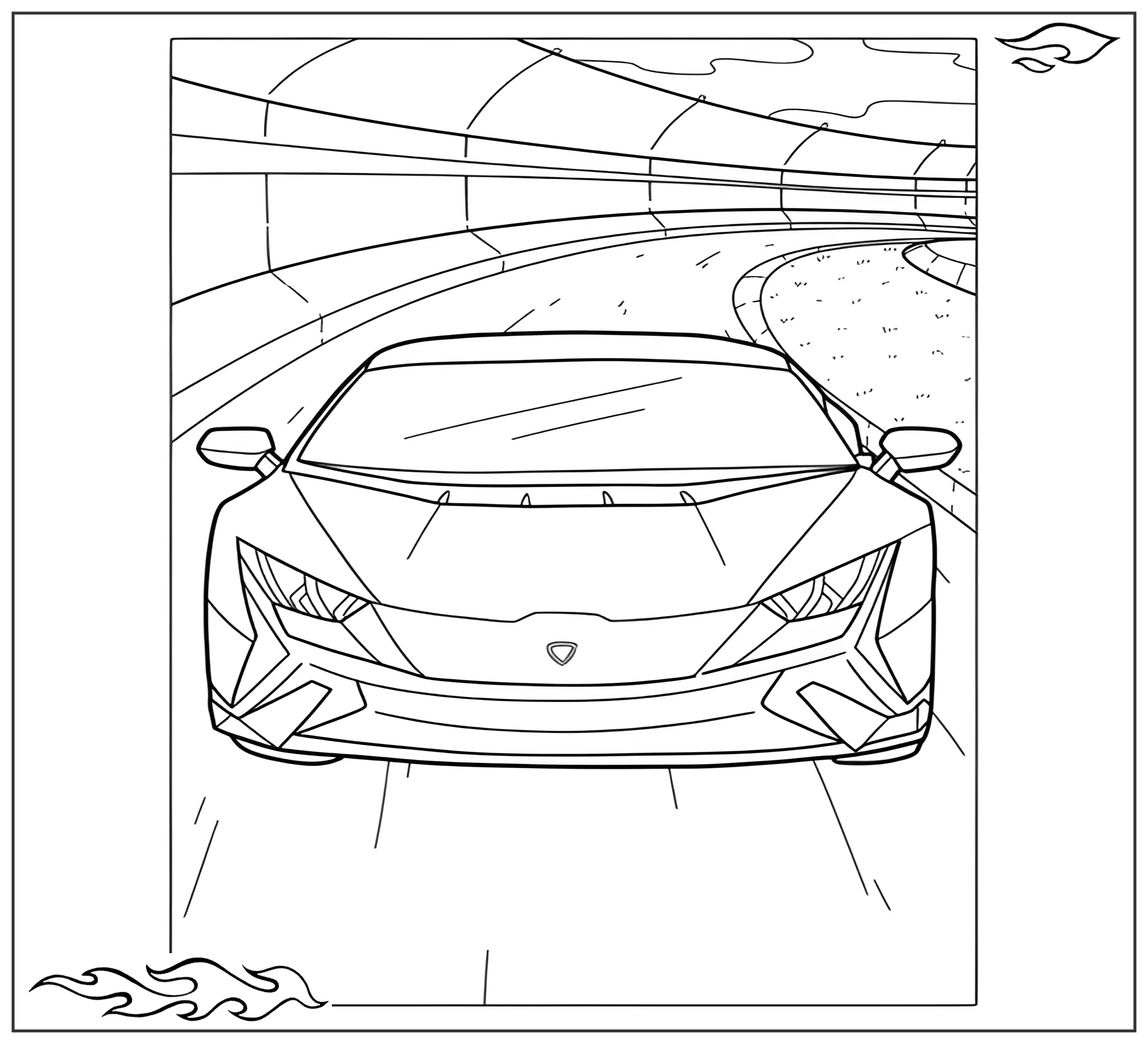 Раскраска «Гоночный Ламборгини Aventador №2765. Раскраски для мальчиков по категориям. Машины.