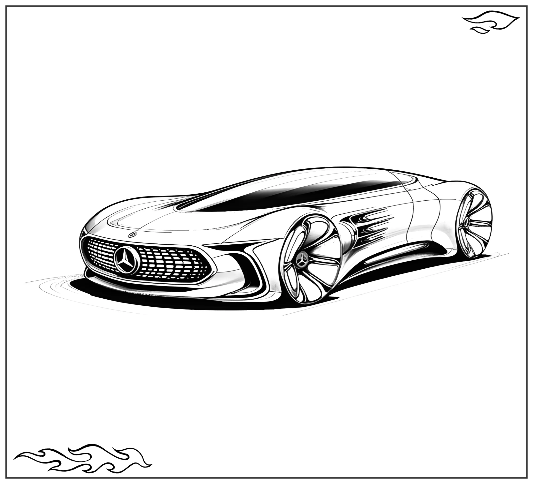 Раскраска «Концепт-кар Мерседес Concept IAA №2769. Раскраски для мальчиков по категориям. Машины.
