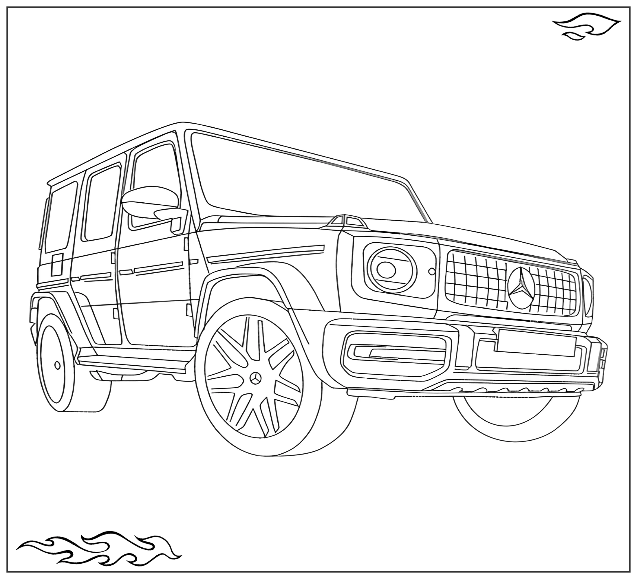 Раскраска «Красивый Гелик AMG G63 №2522. Раскраски для мальчиков по категориям. Машины.