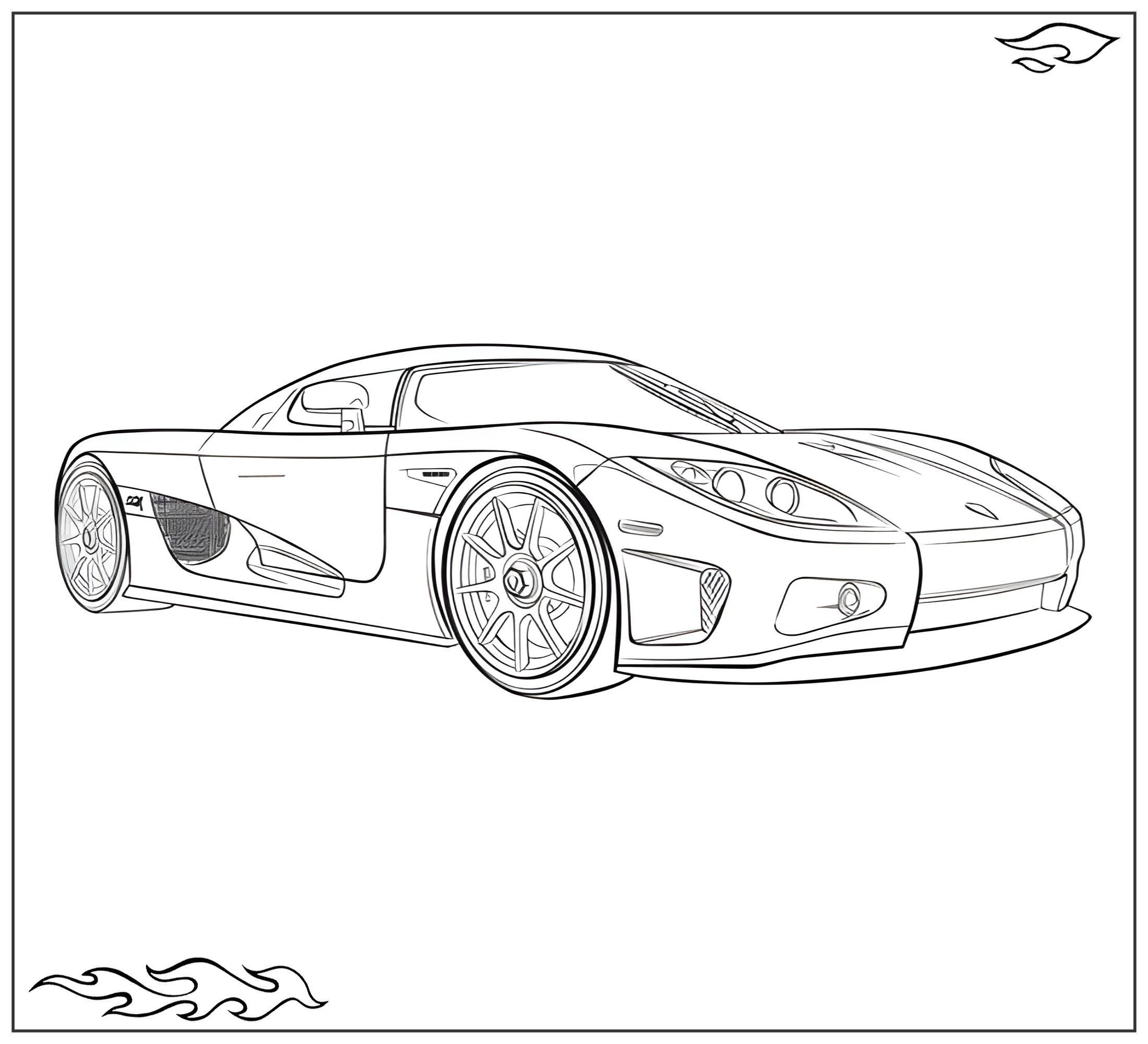 Раскраска Машина Koenigsegg №2605. Раскраски для мальчиков по категориям. Машины.