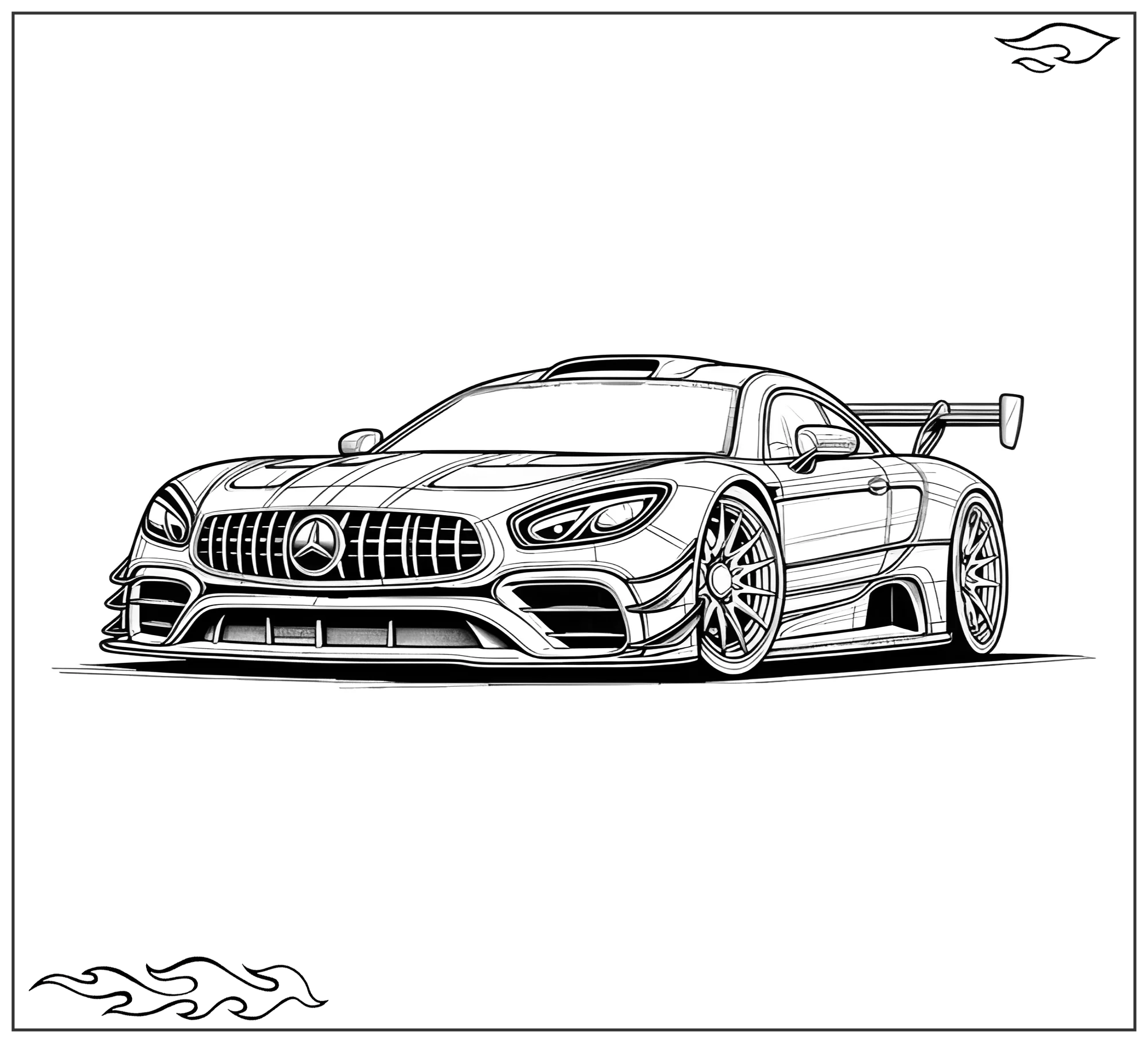 Раскраска «Mercedes-Benz CLK GT1 №2311. Раскраски для мальчиков по категориям. Машины.