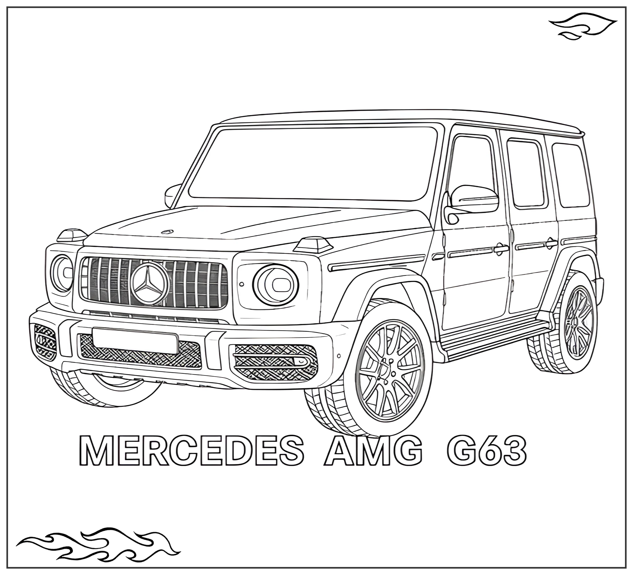Раскраска «Мерседес AMG G63 №2250. Раскраски для мальчиков по категориям. Машины.