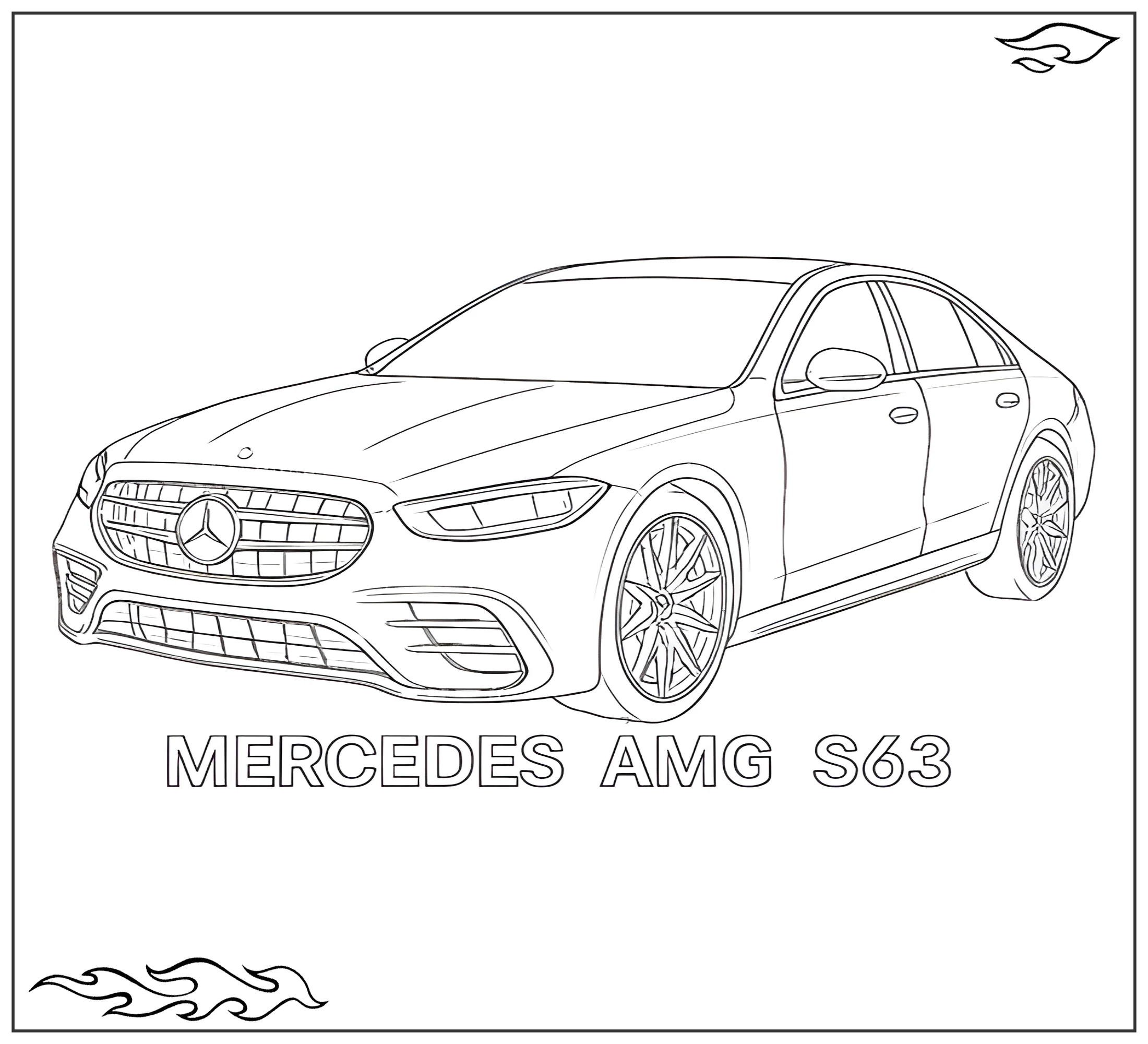 Раскраска «Мерседес AMG S63 №2383. Раскраски для мальчиков по категориям. Машины.