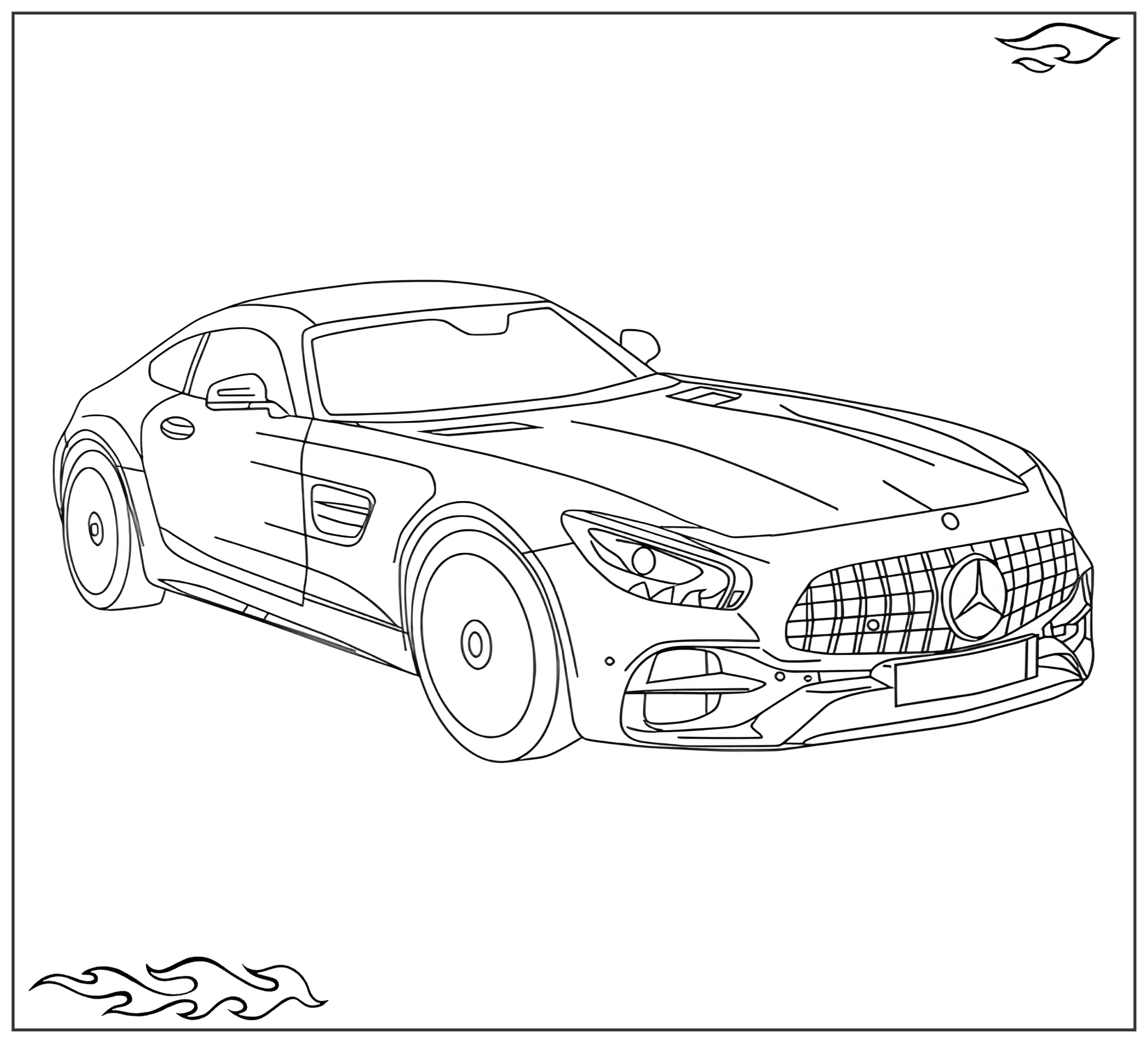 Раскраска «Мерседес Бенц AMG GT C Edition 50 №2774. Раскраски для мальчиков по категориям. Машины.