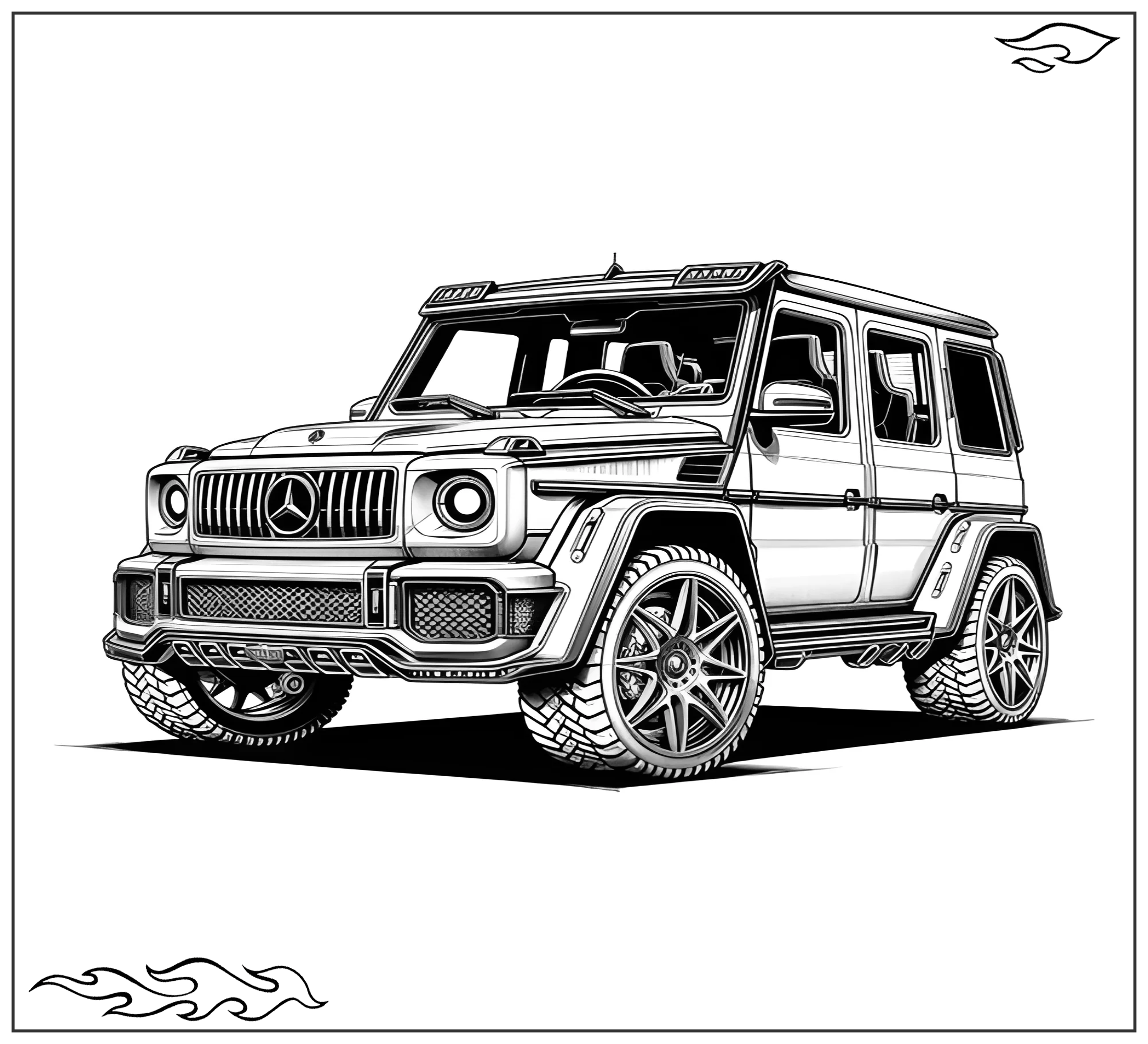 Раскраска «Мерседес Гелендваген G63 AMG Mansory P850 №2365. Раскраски для мальчиков по категориям. Машины.