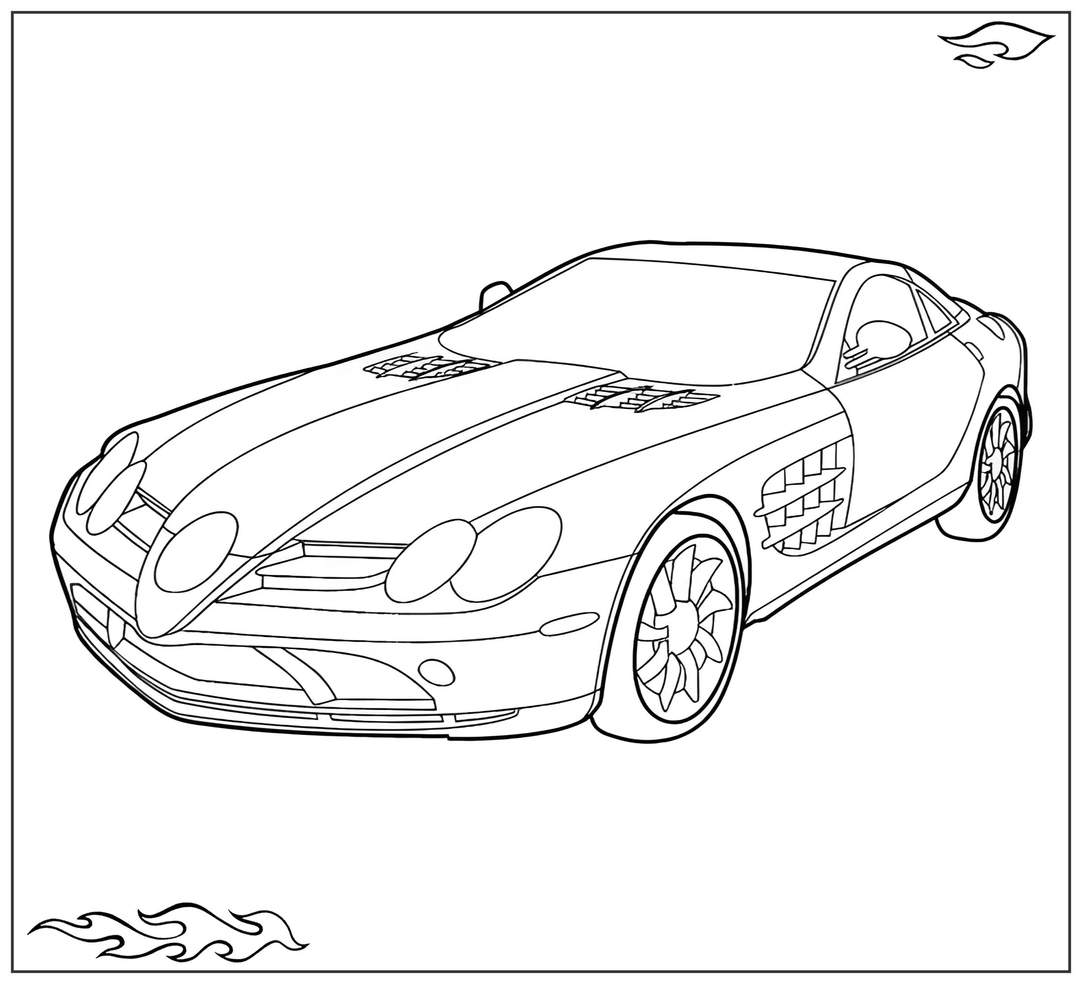 Раскраска «Мерседес SLR McLaren №2772. Раскраски для мальчиков по категориям. Машины.