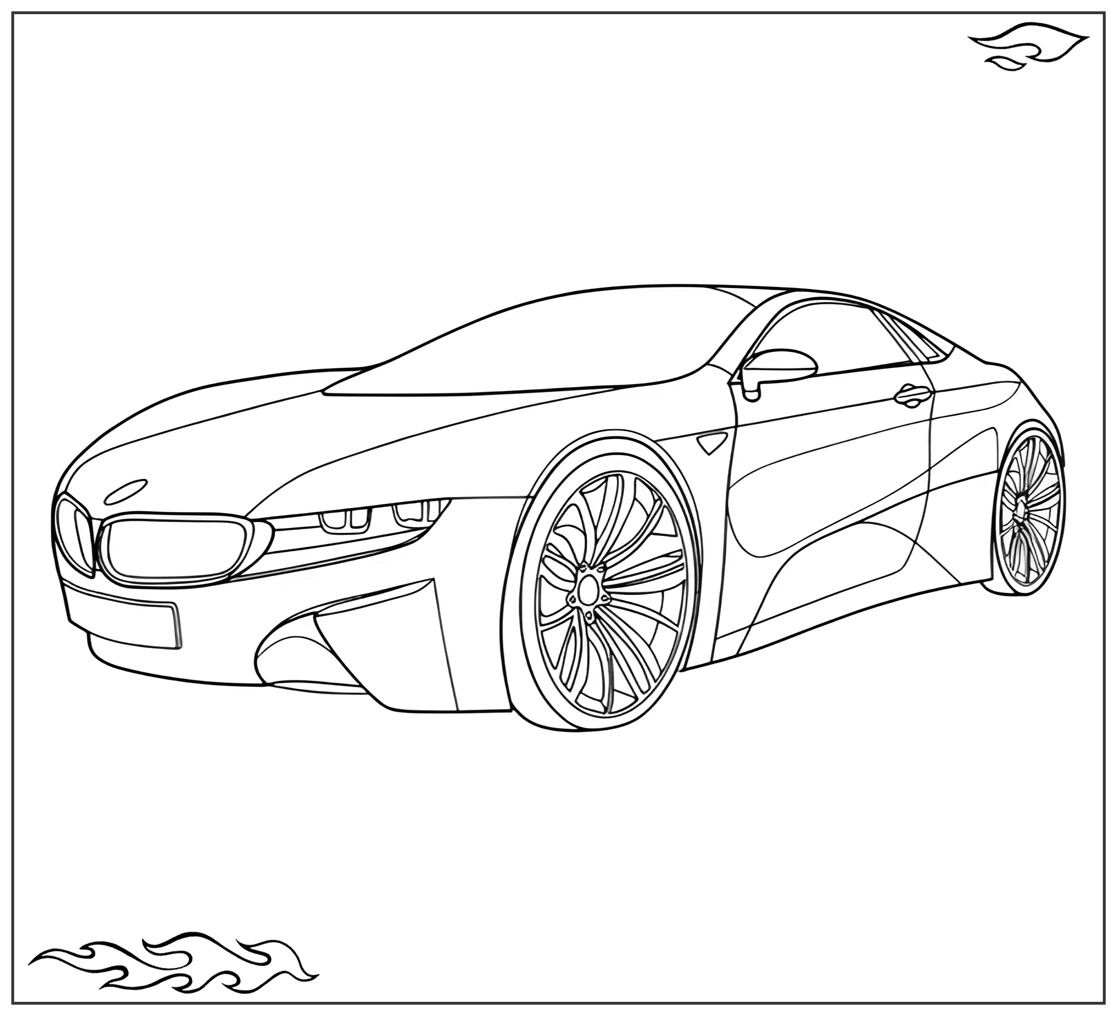 Раскраска «Обновлённый BMW M1 №2417. Раскраски для мальчиков по категориям. Машины.