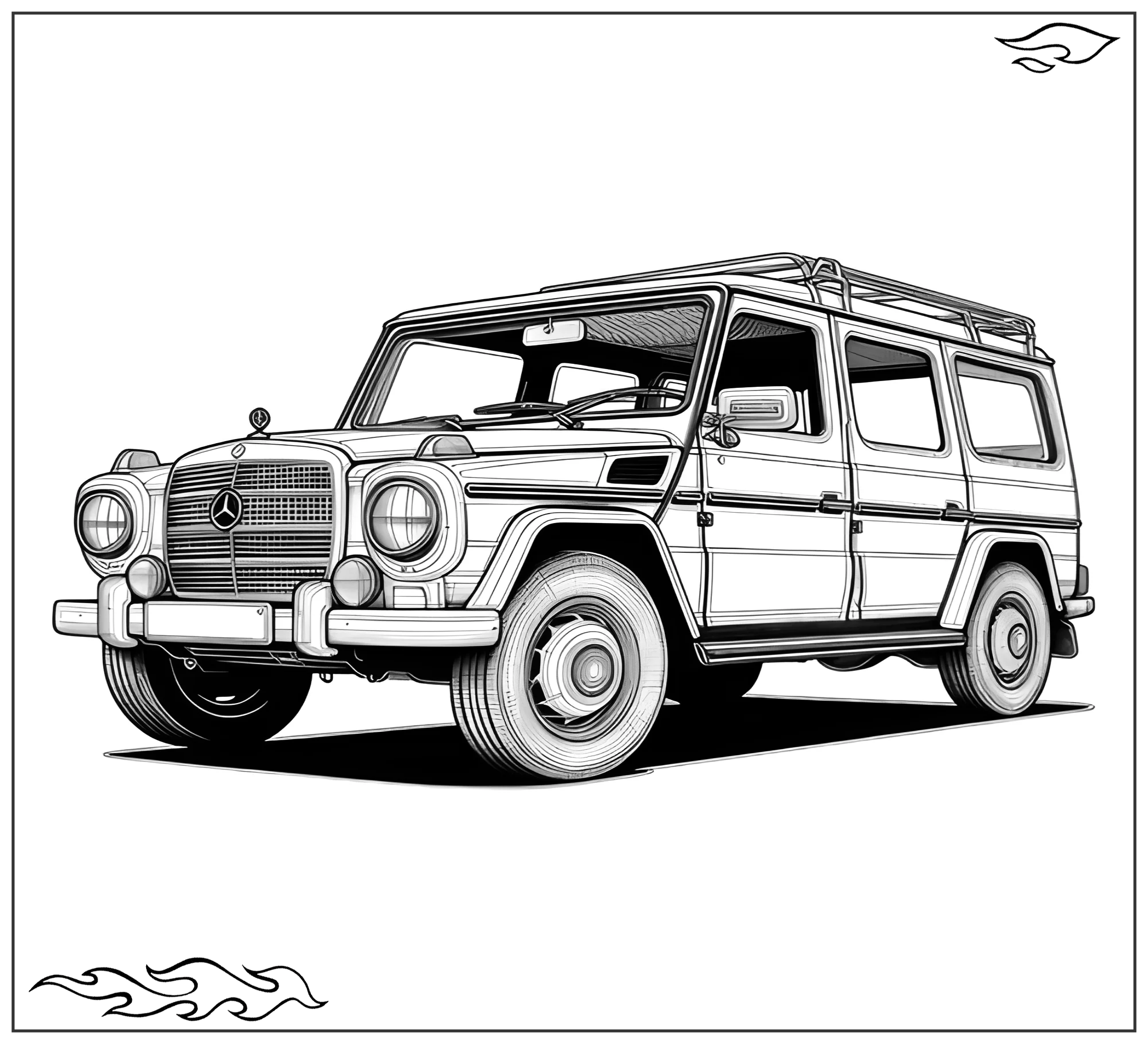 Раскраска «Старенький Гелендваген №2559. Раскраски для мальчиков по категориям. Машины.