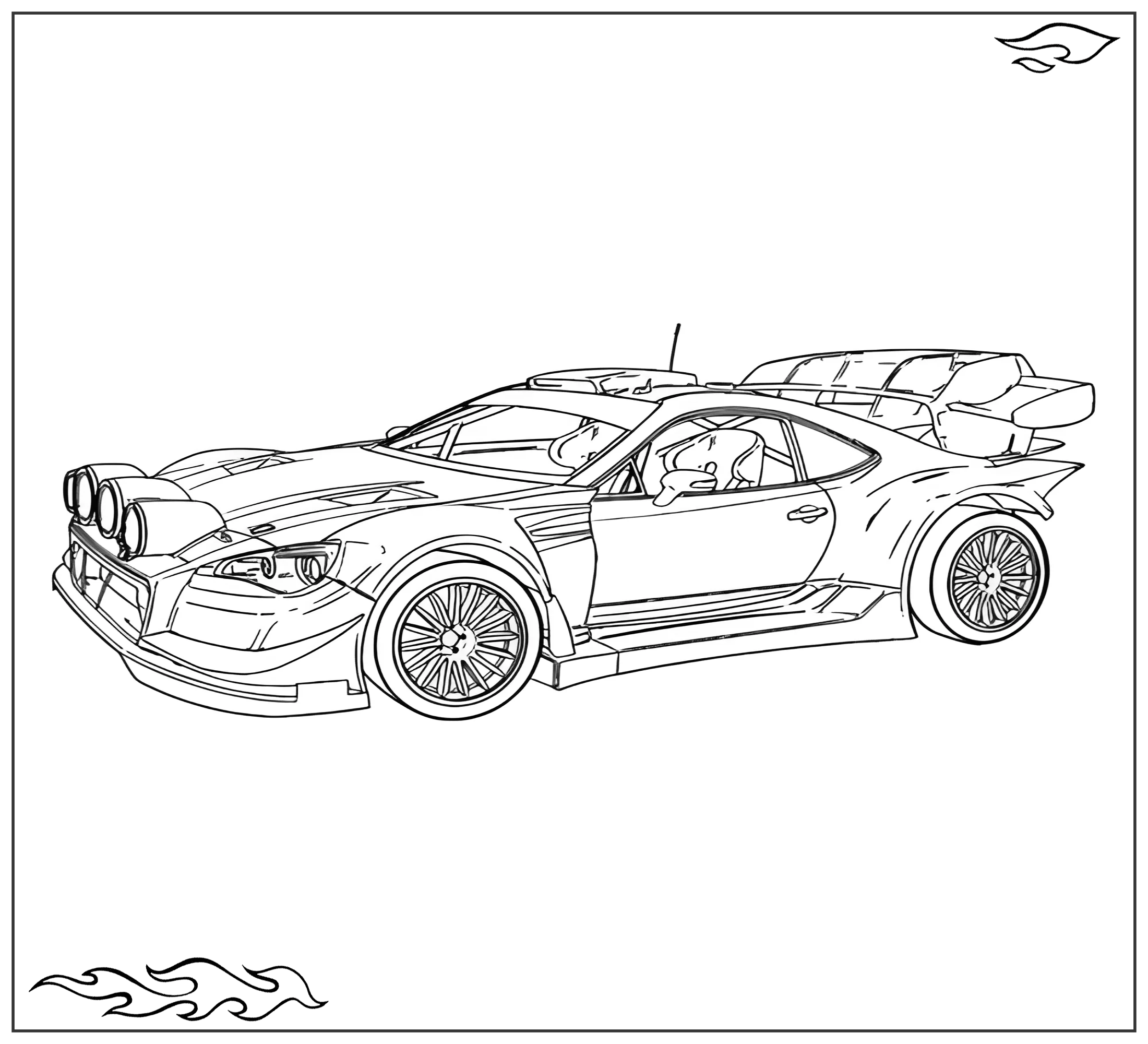 Раскраска «Subaru BRZ концепт №2364. Раскраски для мальчиков по категориям. Машины.