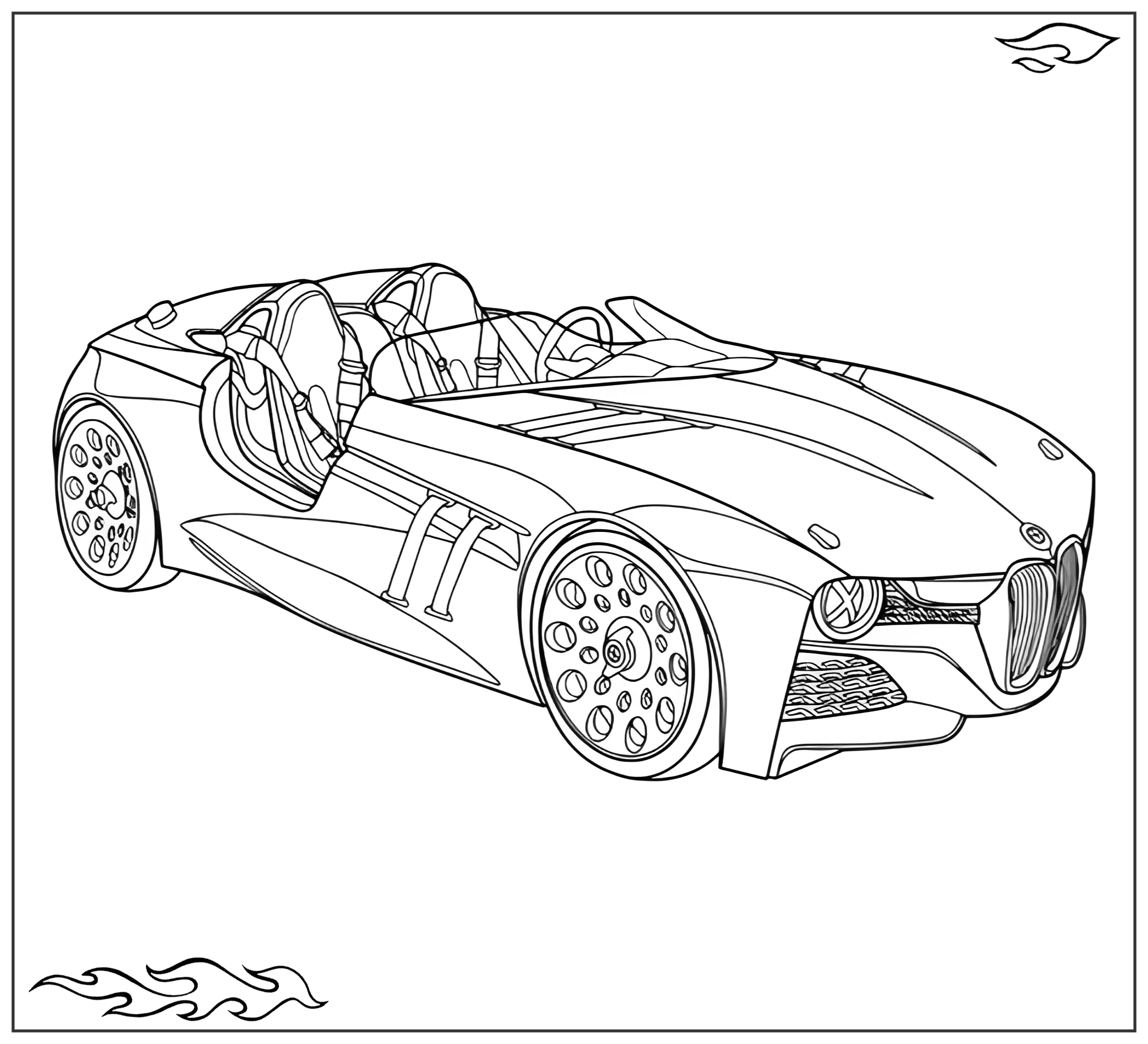 Раскраска «Великолепный БМВ 328i Sport №2321. Раскраски для мальчиков по категориям. Машины.