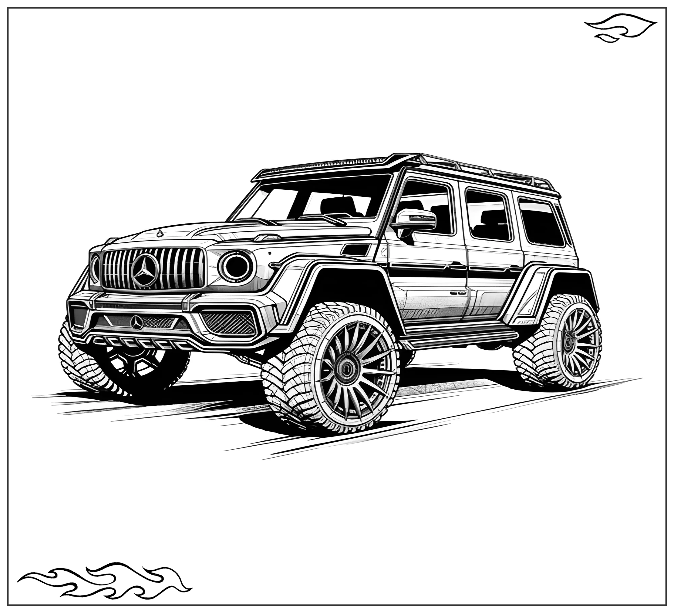 Раскраска «Внедорожник Гелендваген AMG G900 №2471. Раскраски для мальчиков по категориям. Машины.